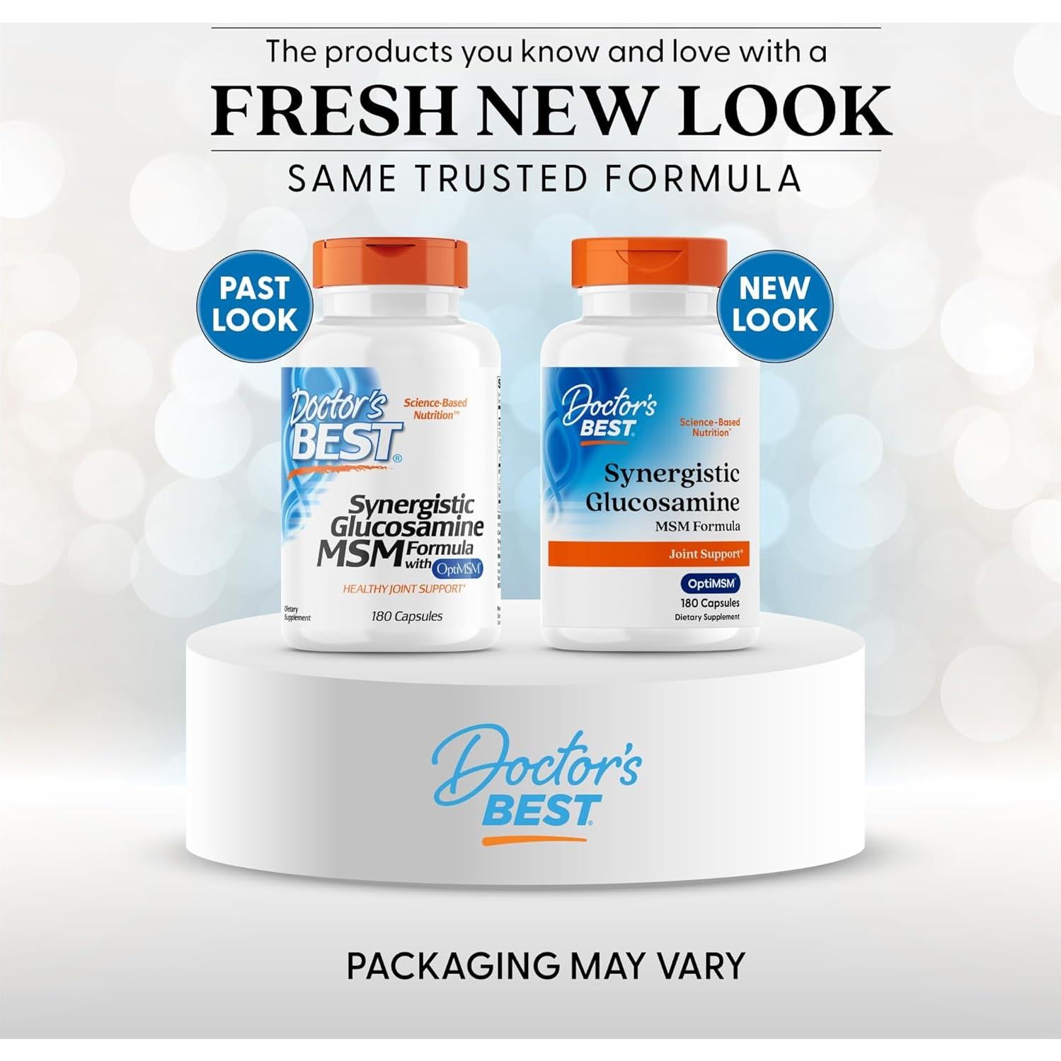 Glucosamina MSM Doctor's Best 180 Cápsulas Soporte Articular