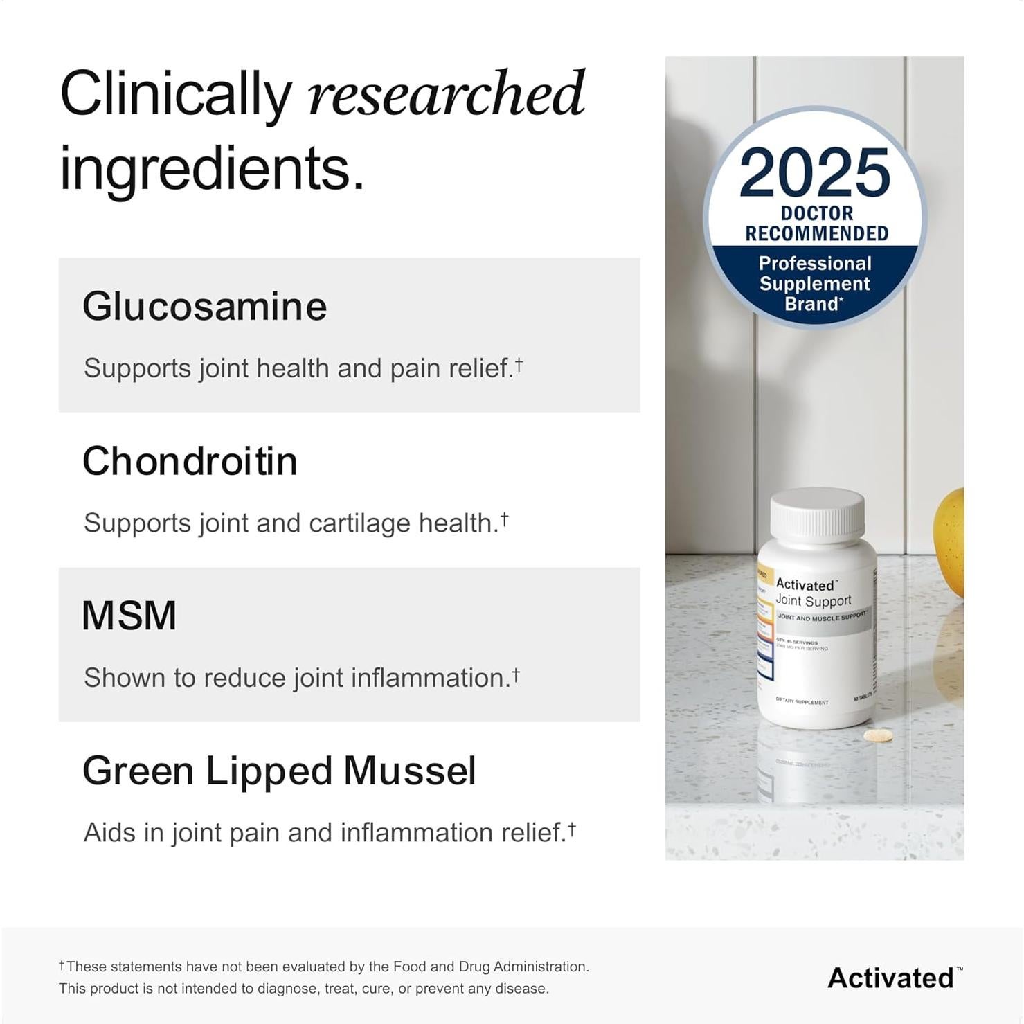 Suplemento Articular Vitalabs - Glucosamina y MSM 90 Cápsulas