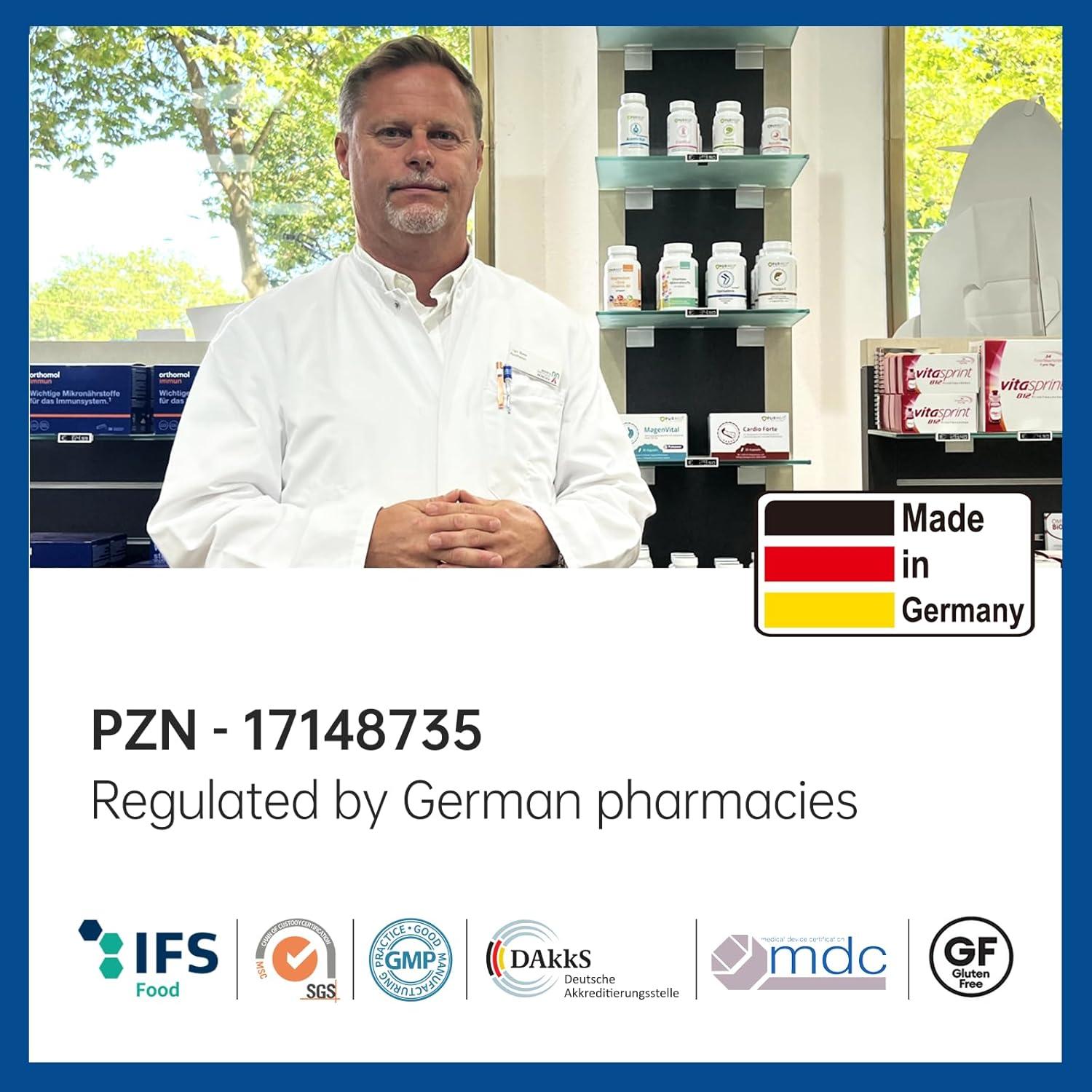 Suplemento Articular Purmeo OptiTrans 120 Cápsulas - Glucosamina, Condroitina, MSM, Boswellia - Hecho en Alemania