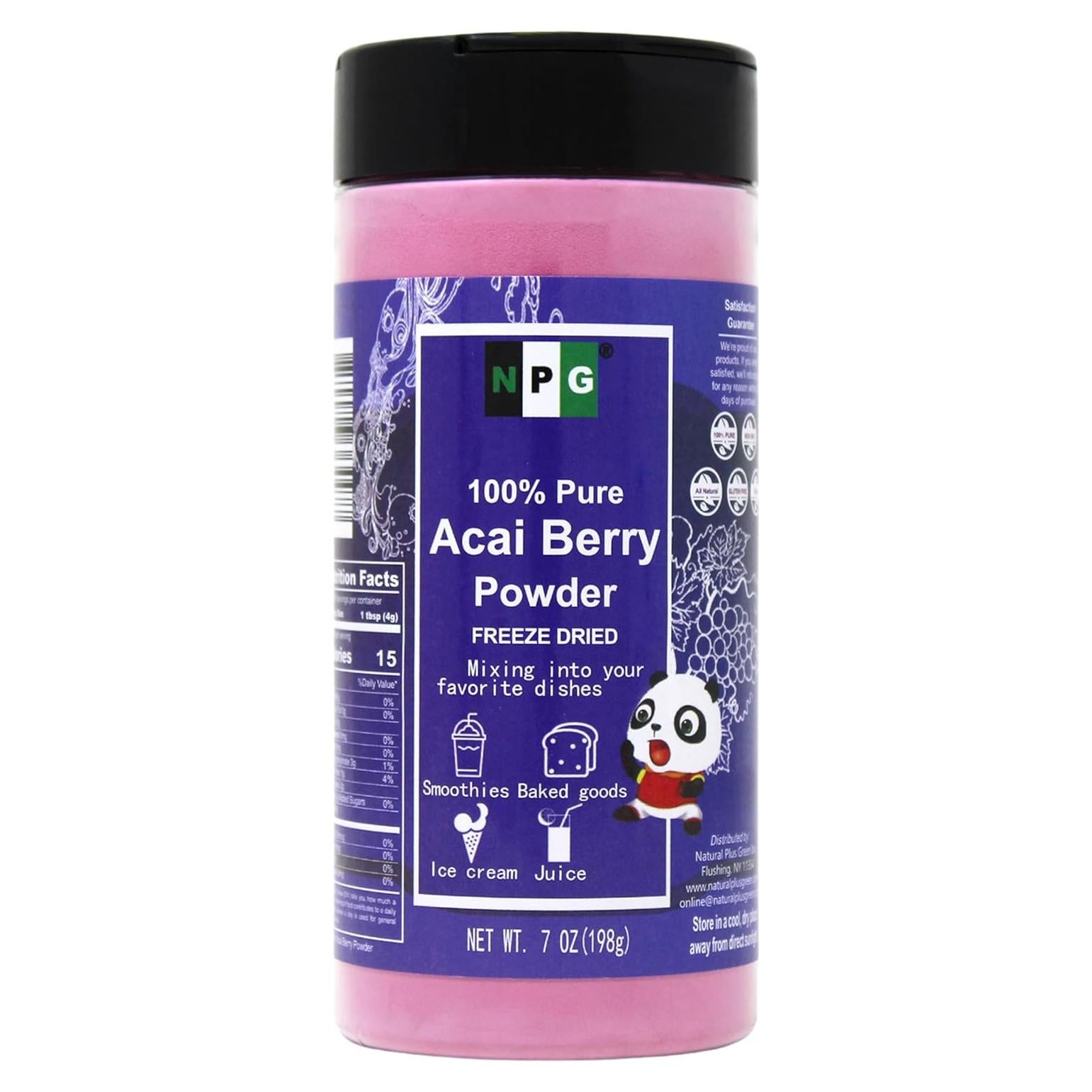 Polvo de Acai Liofilizado NPG 198 g - Superalimento Vegano
