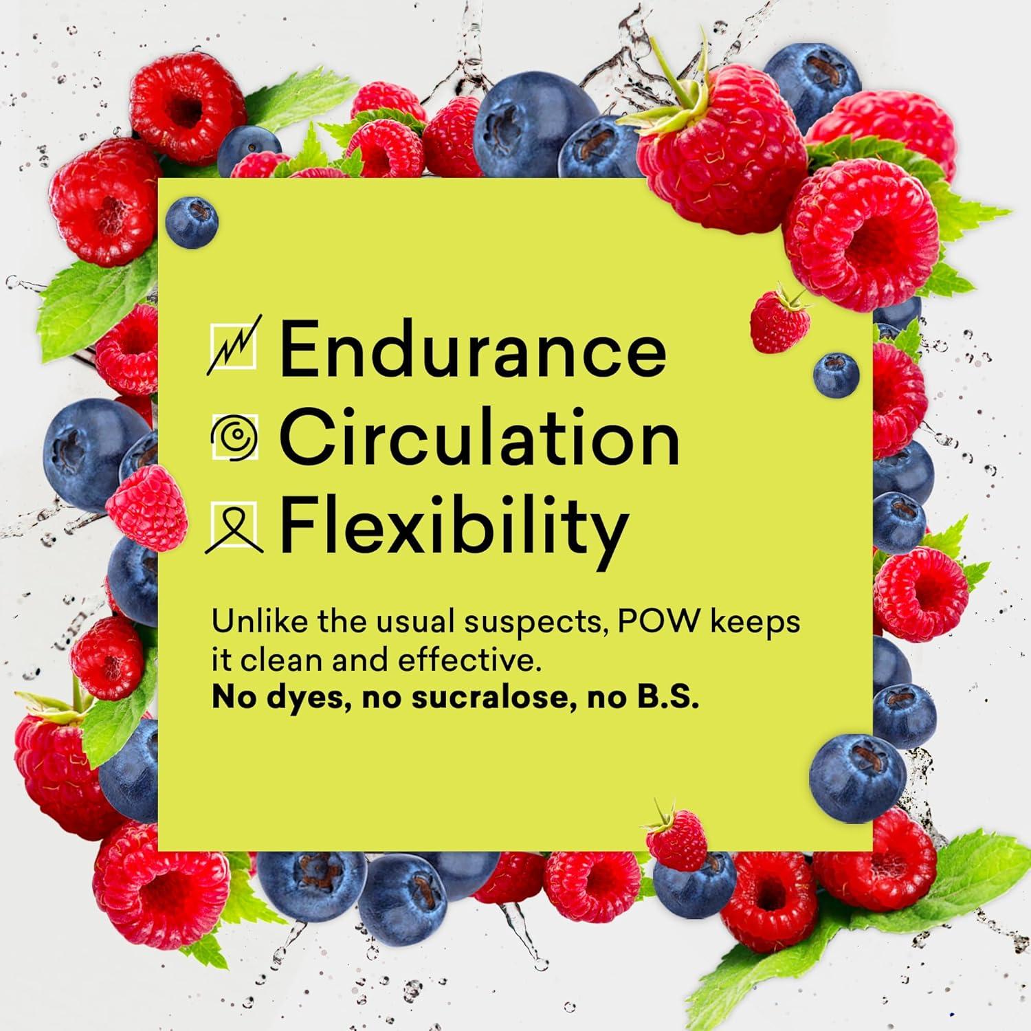 EBOOST POW Suplemento Pre Entrenamiento Frambuesa Azul 20 Porciones