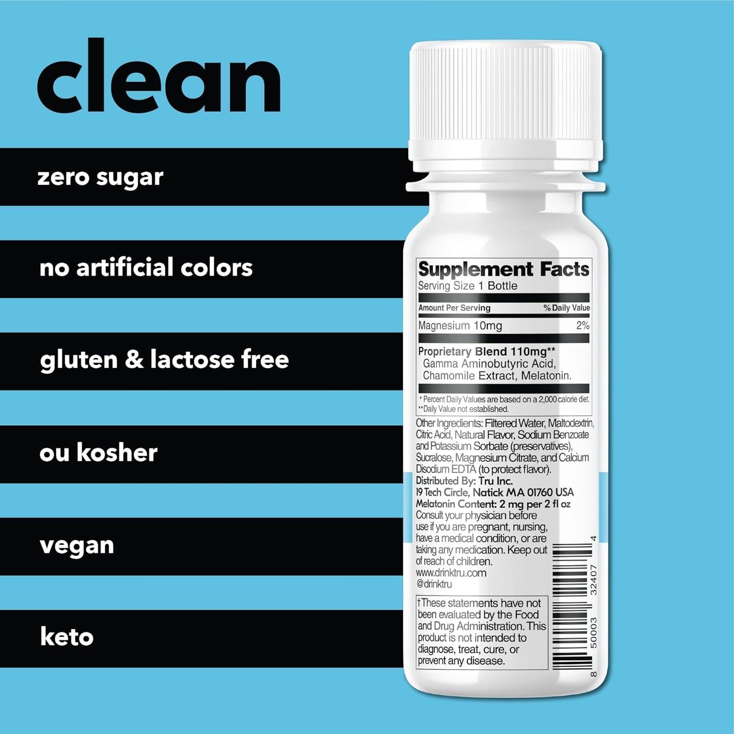 Tru Dream Shot Cereza Baya 59ml - Suplemento Vegano Sin Azúcar