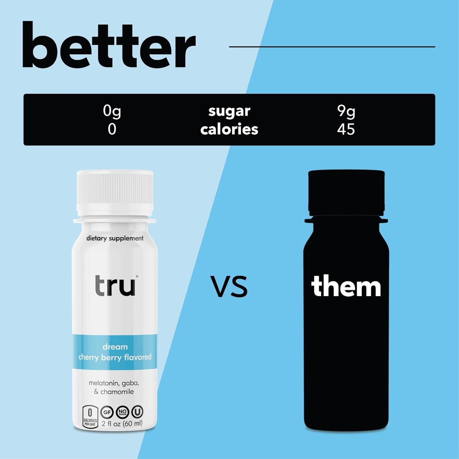 Tru Dream Shot Cereza Baya 59ml - Suplemento Vegano Sin Azúcar