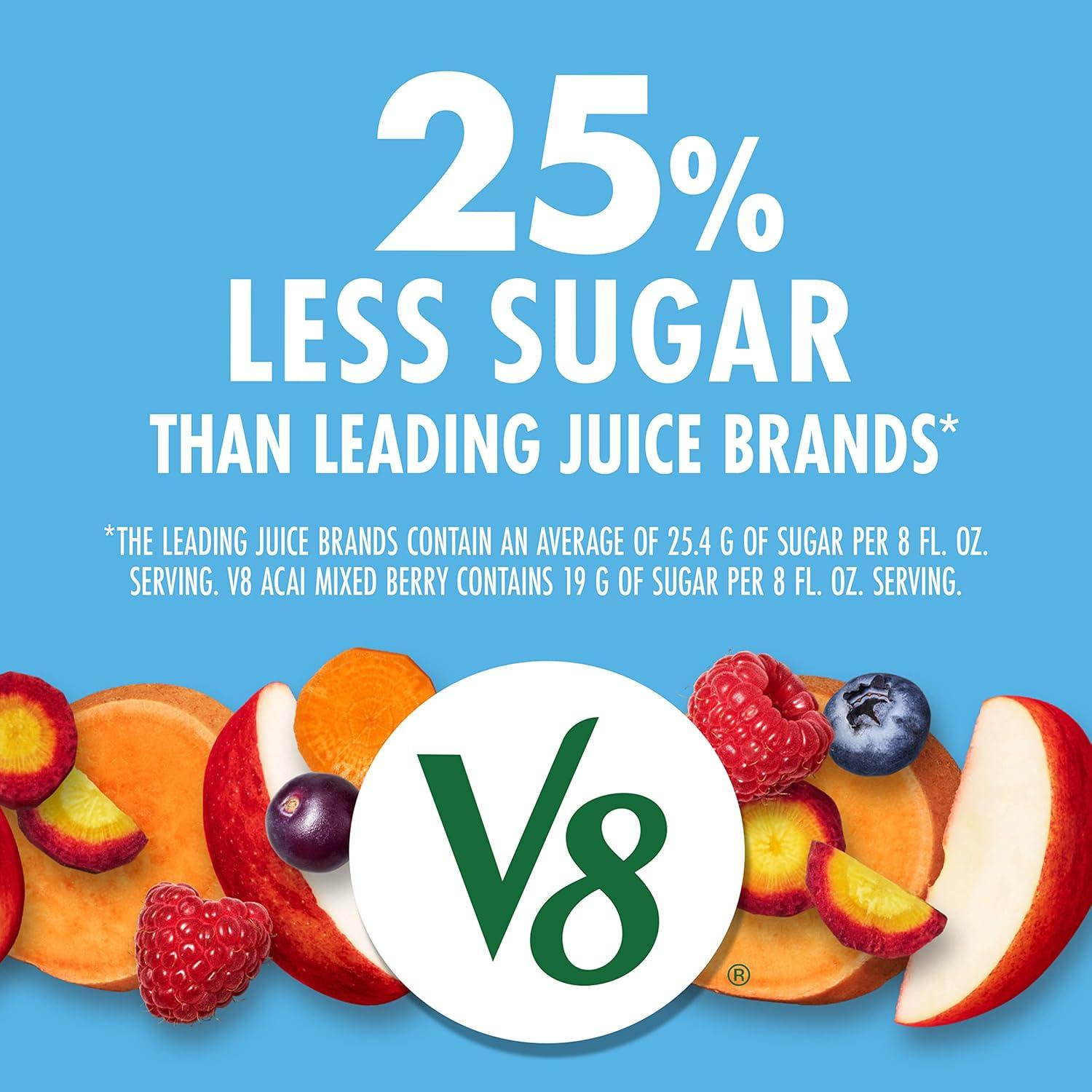 Jugo de Frutas y Verduras 100% V8 Acai Mezcla de Bayas 276 oz