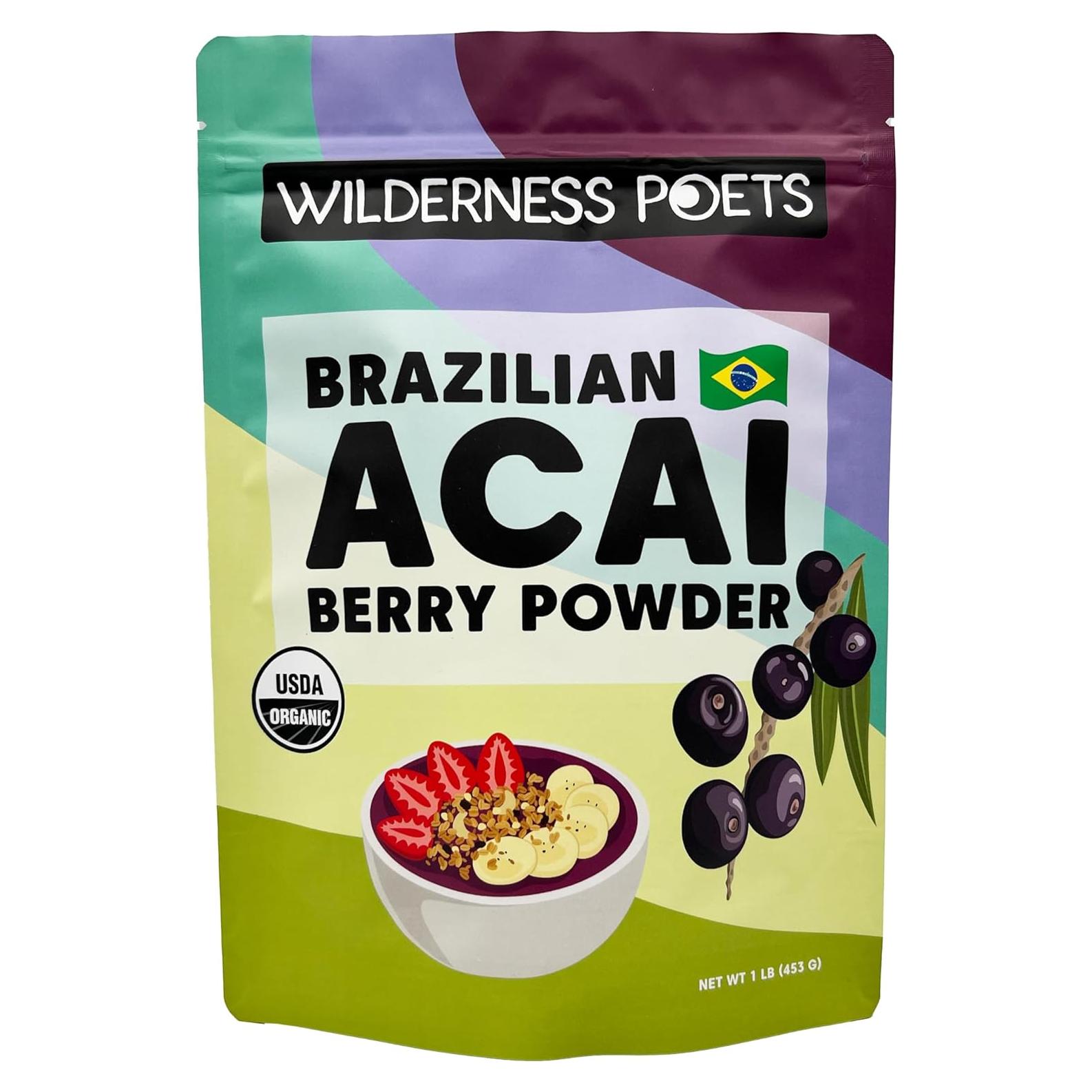 Polvo de Acai Orgánico Liofilizado Wilderness Poets 454g