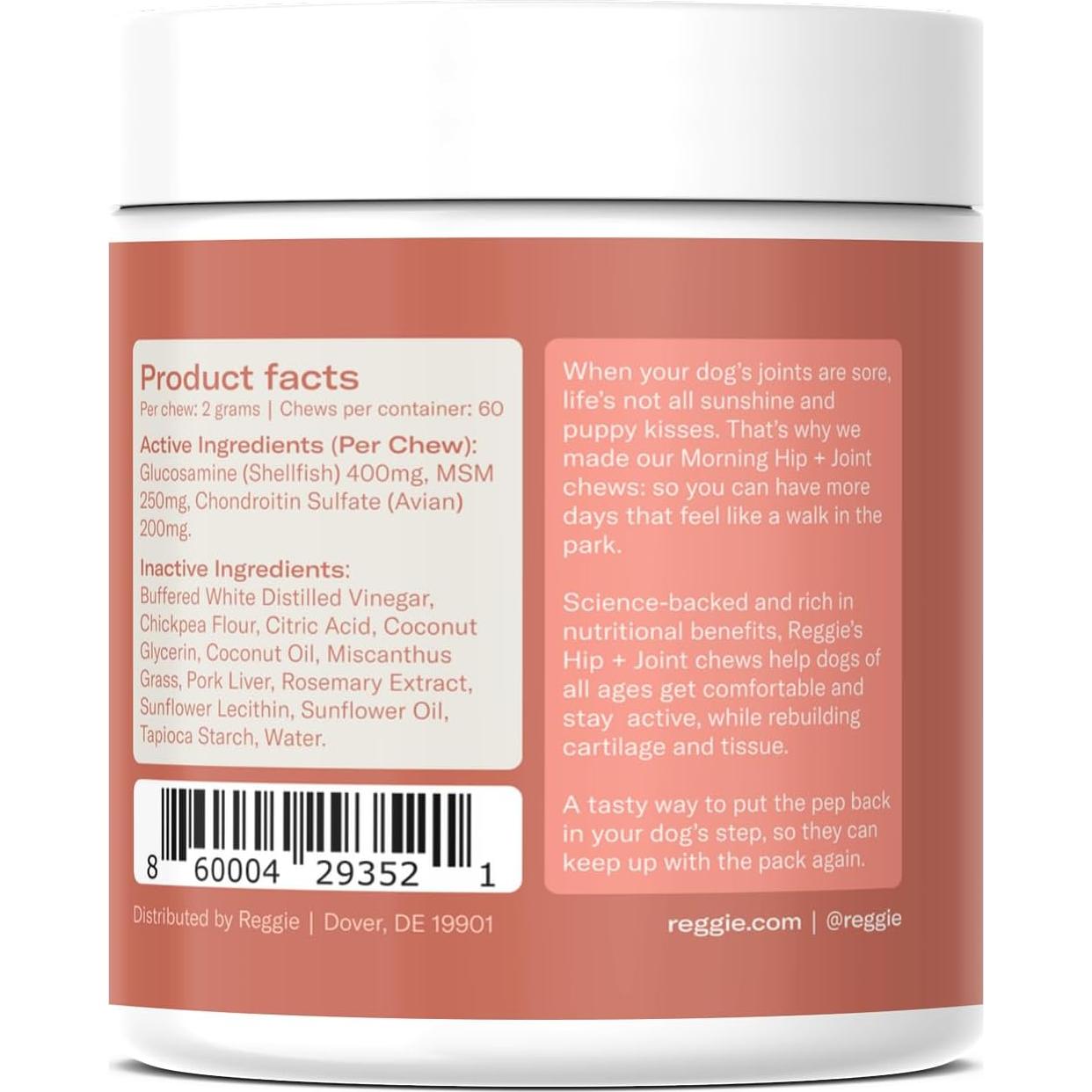 Suplemento Articulaciones Perros Reggie 60 Masticables 150g