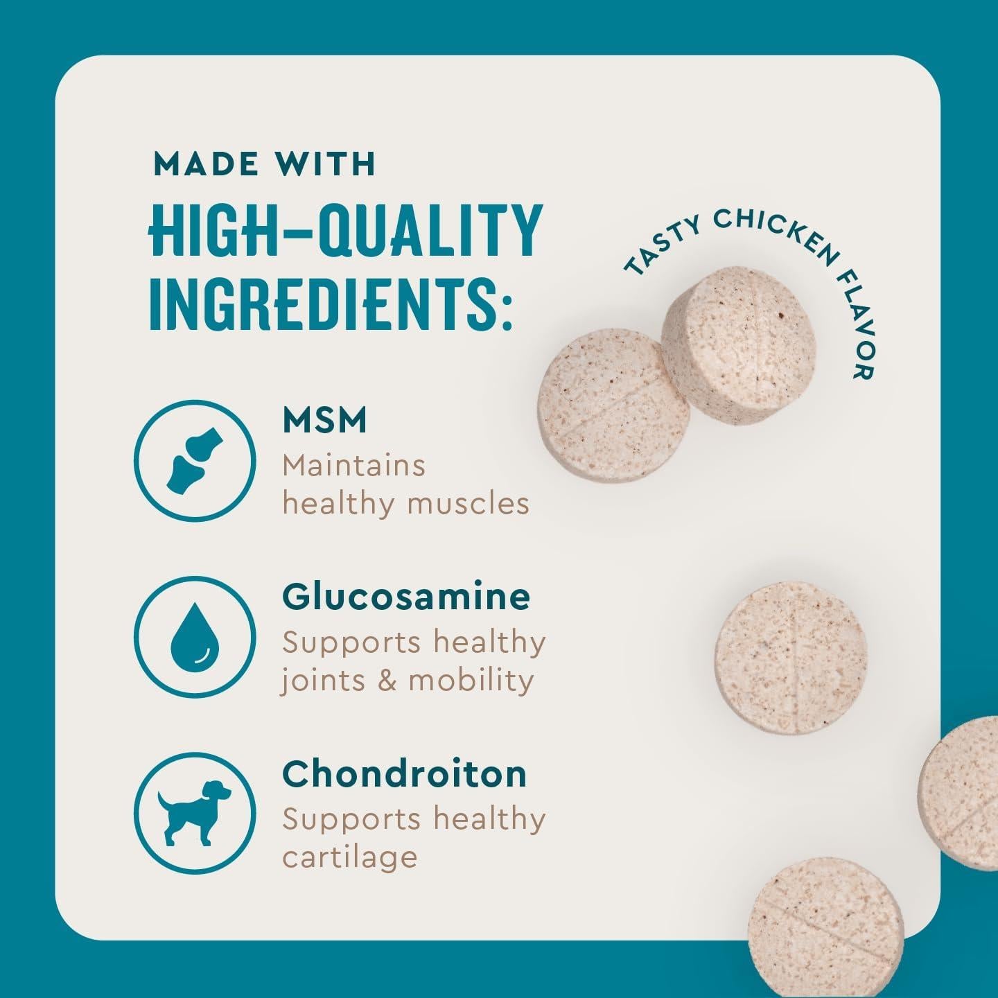 Suplemento Articular VetIQ para Perros 60 Tabletas Masticables