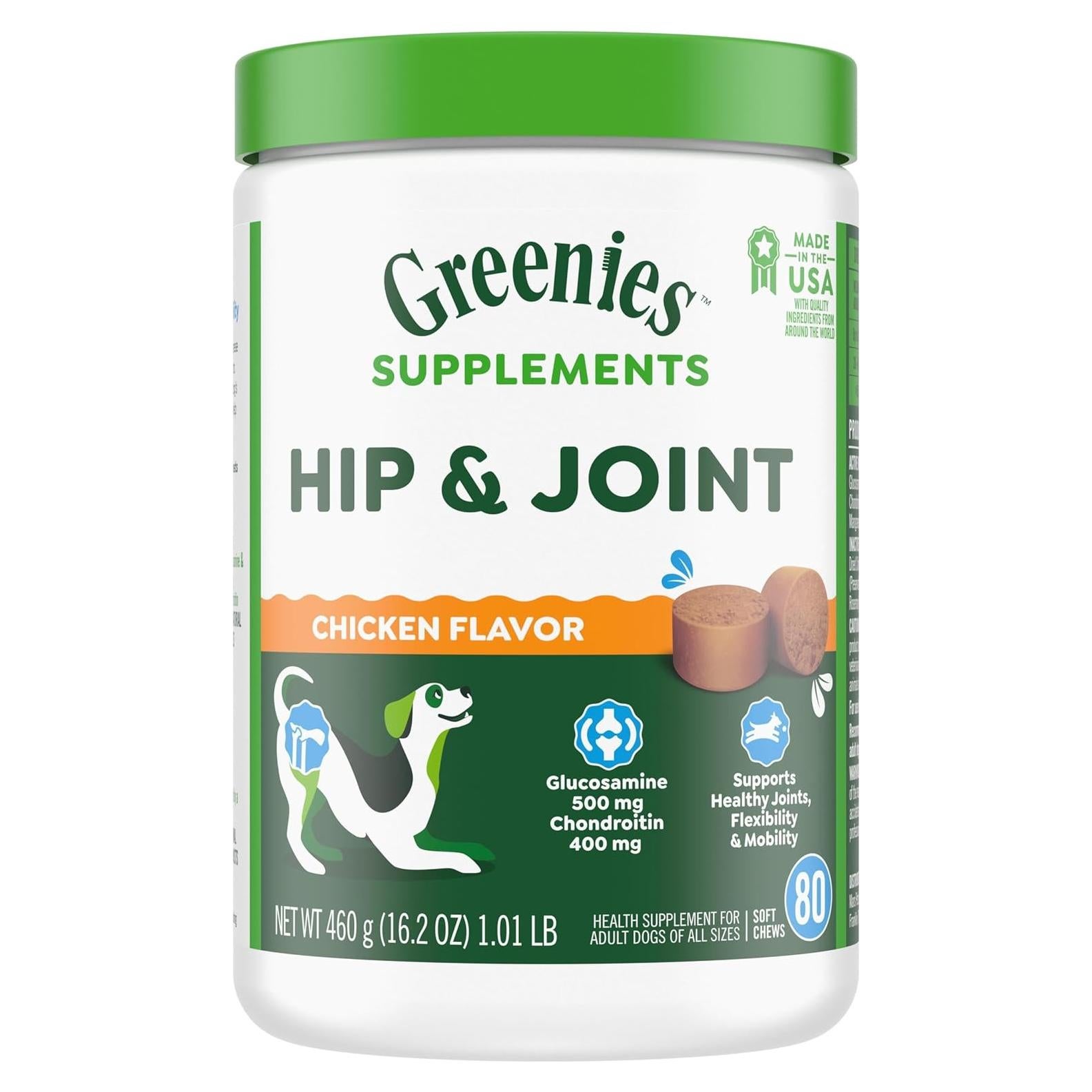 Suplementos Greenies para Caderas y Articulaciones 459 g