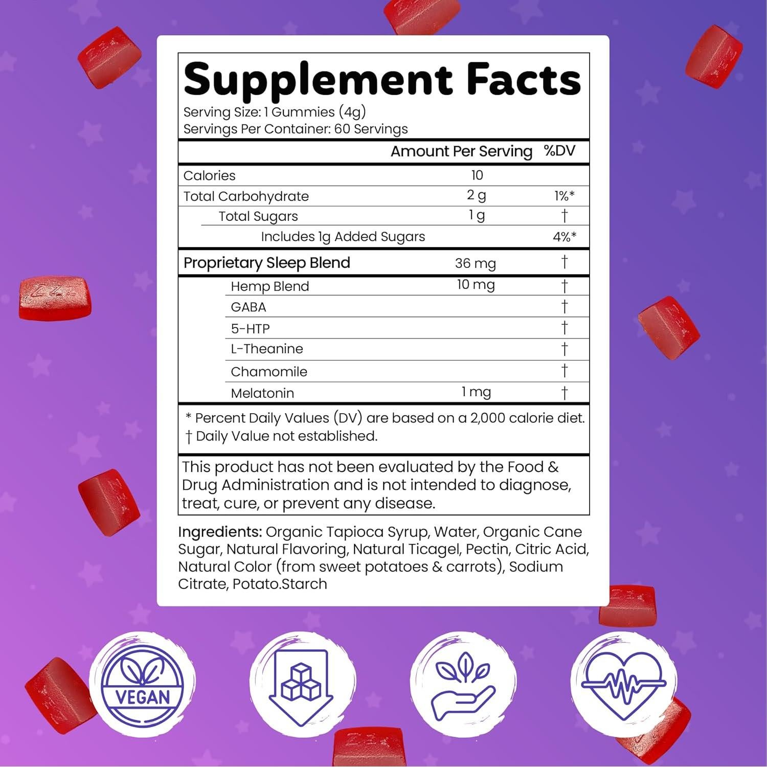 Gomitas de Melatonina SleepEZ Pillowz 30 Unidades - Suplemento Natural