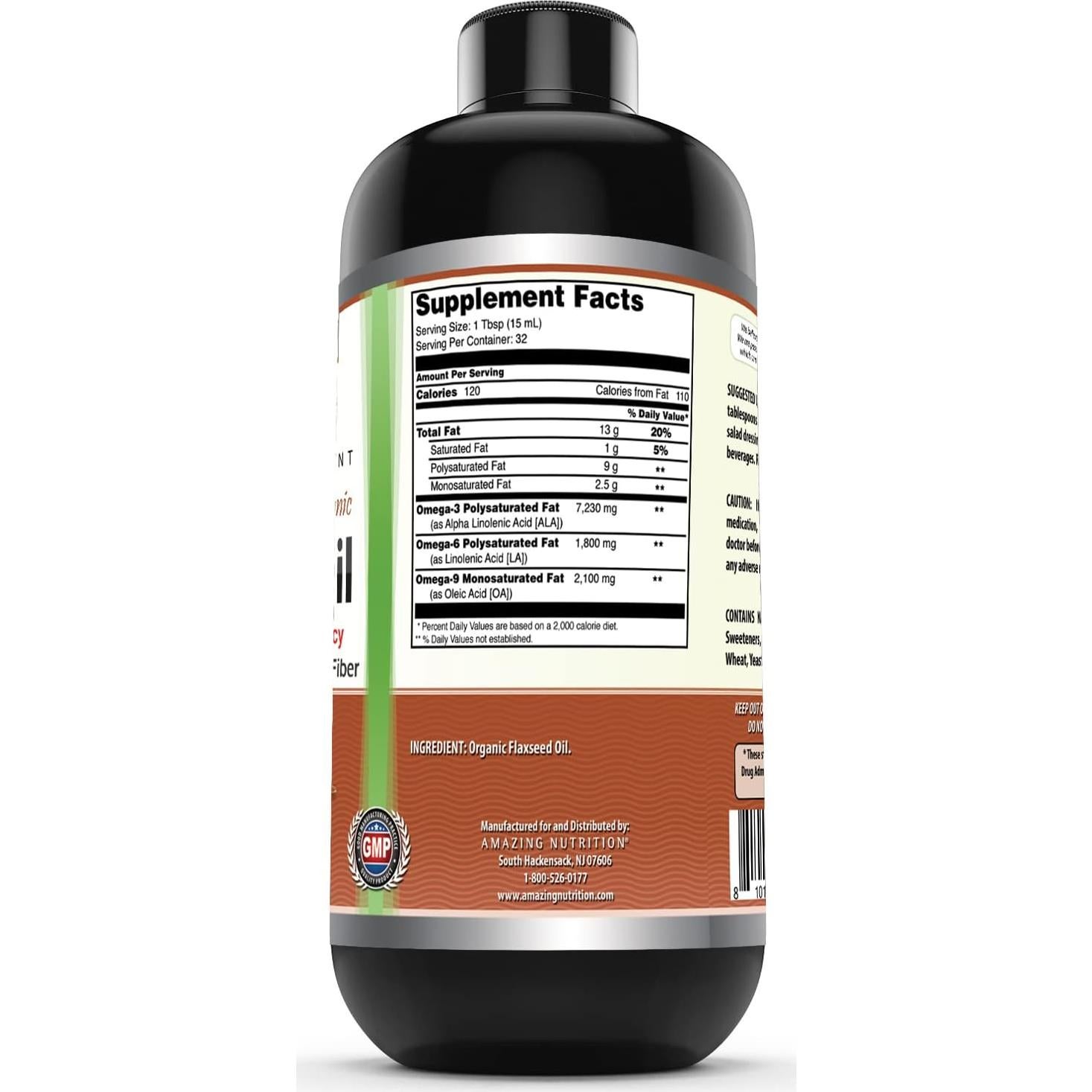 Suplemento Aceite de Semilla de Lino Amazing Omega 473 ml - Omega 3