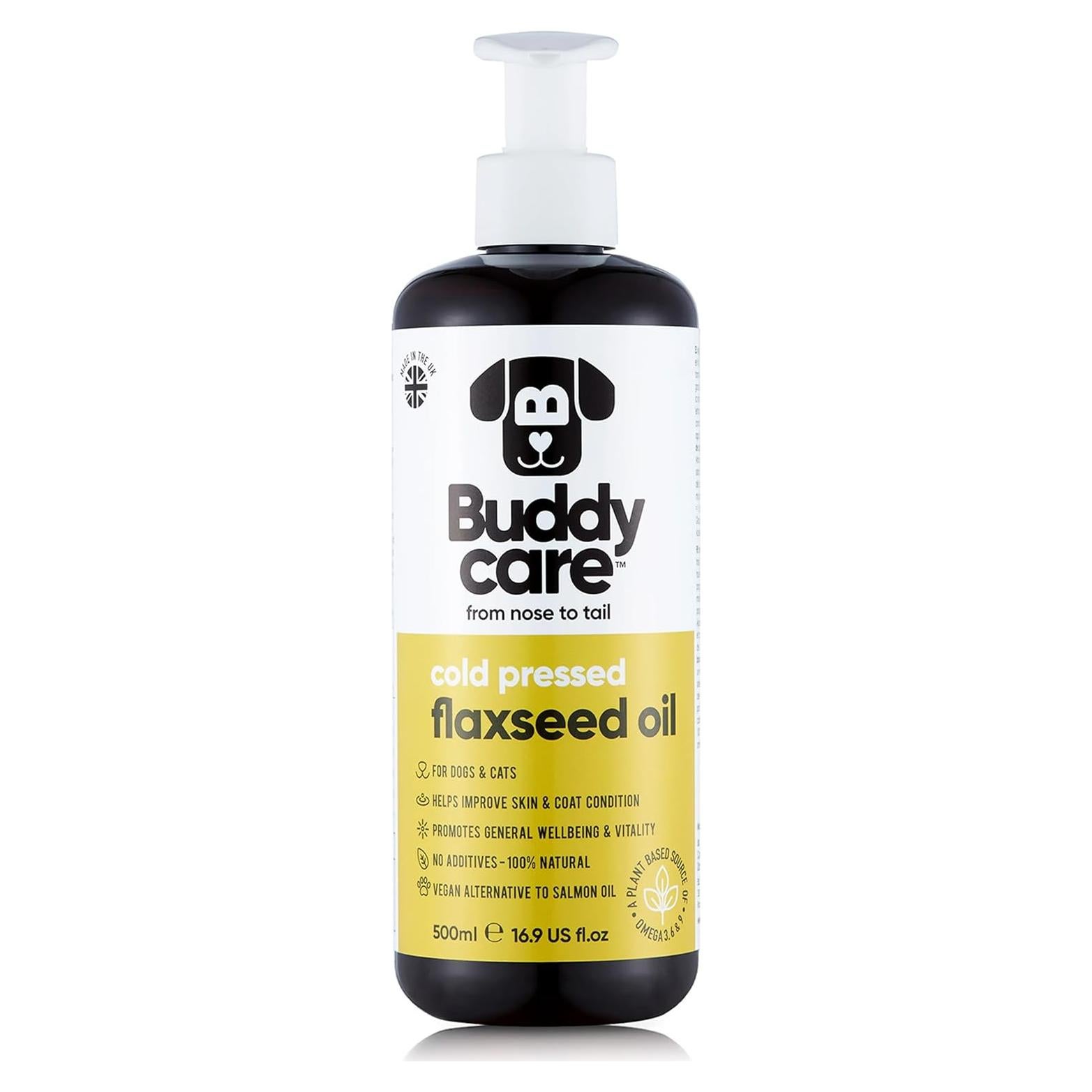 Aceite de Semilla de Lino Buddycare 500 ml - Suplemento para Perros