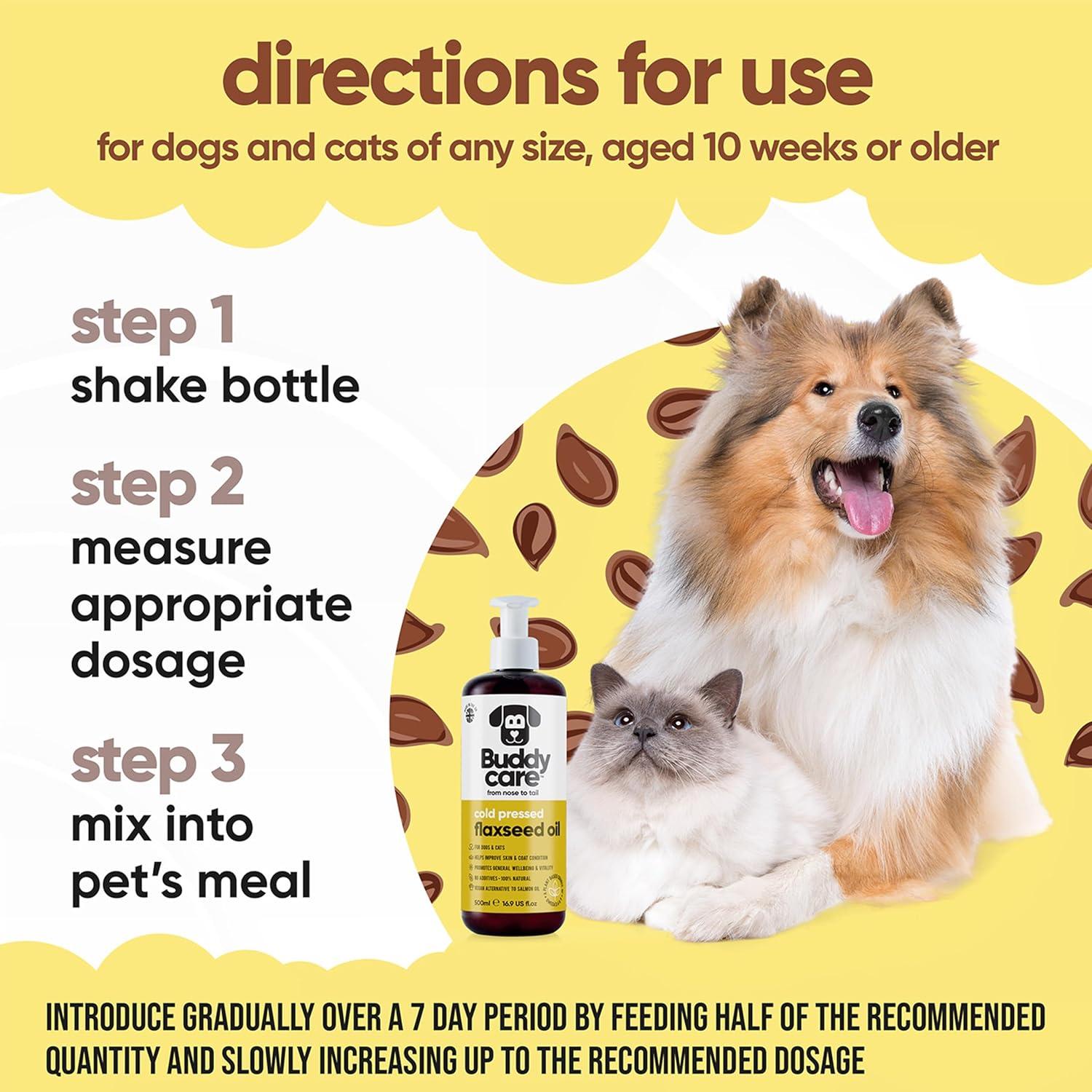 Aceite de Semilla de Lino Buddycare 500 ml - Suplemento para Perros