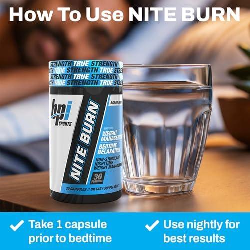 BPI Sports Nite Burn 30 Cápsulas - Quemador de Grasa Nocturno