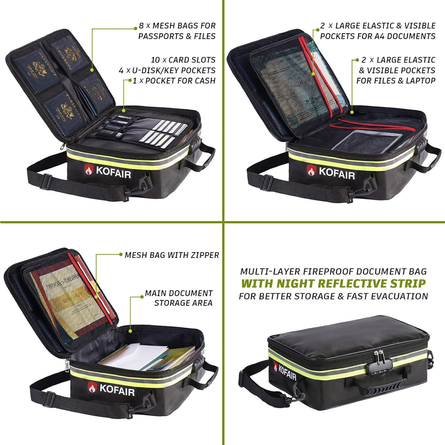 Bolsa de Documentos KOFAIR a Prueba de Fuego 40x28cm