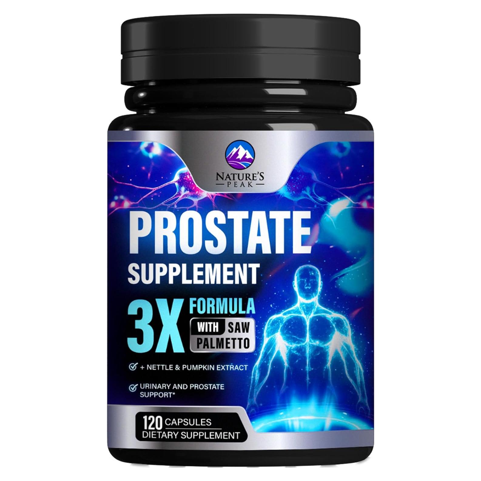 Suplemento Prostático Nature's Peak 120 Cápsulas 3X Salud Urinaria