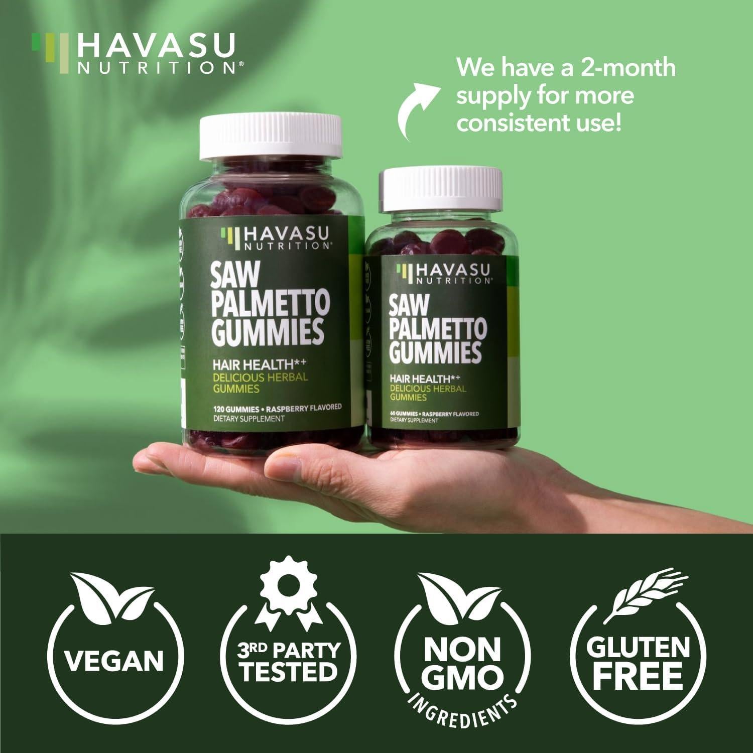 Gomitas de Saw Palmetto Havasu Nutrition - 60 Unidades - Veganas