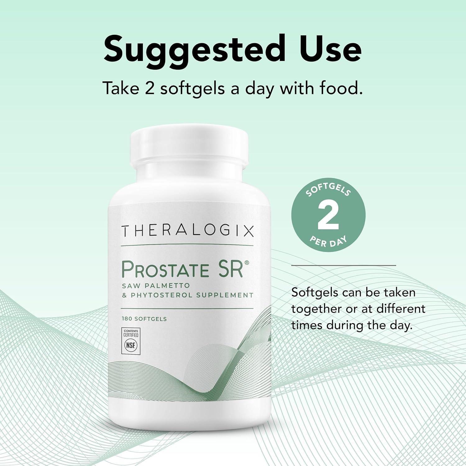 Suplemento Prostate SR Theralogix 180 Softgels Salud Urinaria