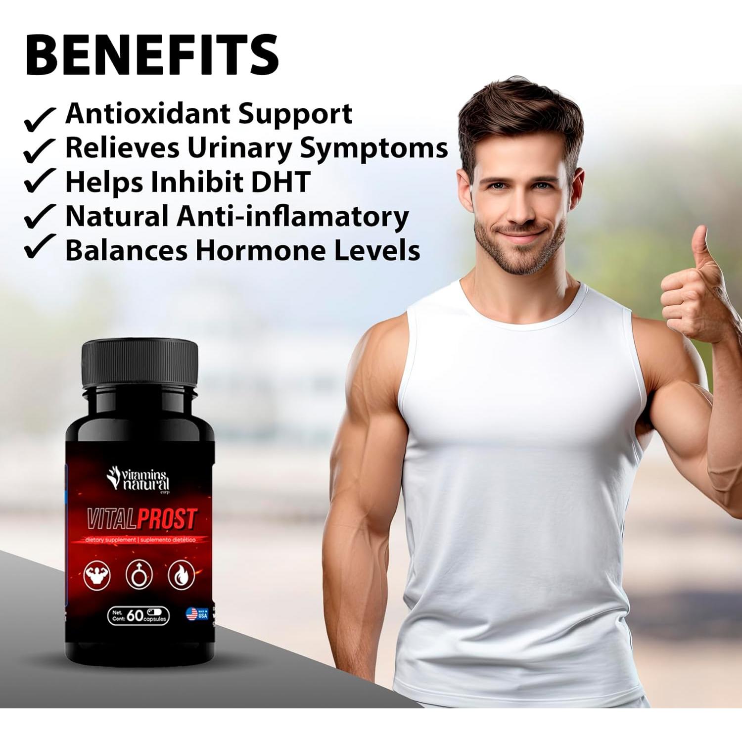 Vital Prost - Suplemento Natural para la Salud de la Próstata 60 Cápsulas