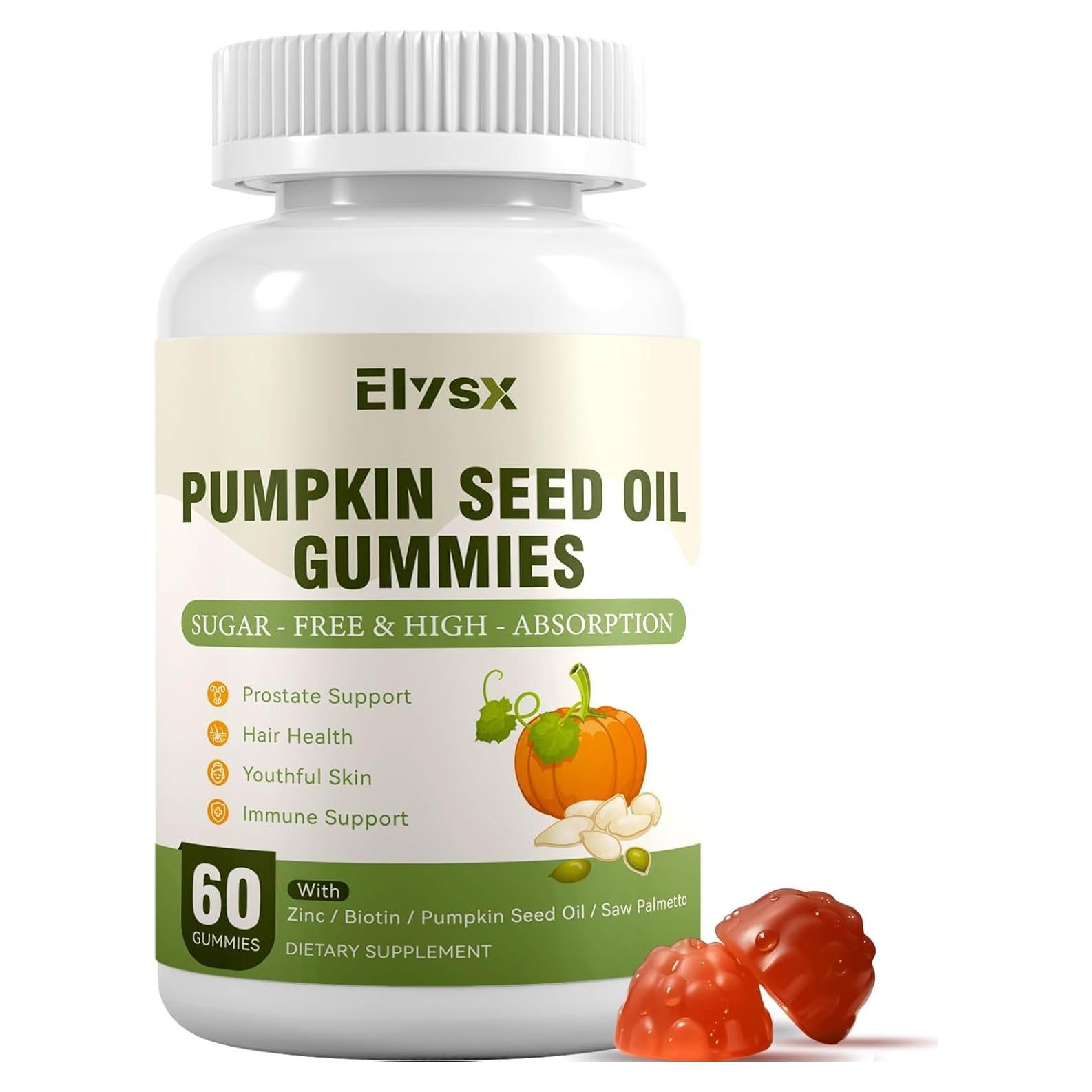 Gomitas de Aceite de Semilla de Calabaza Elysx 60 Ct Veganas