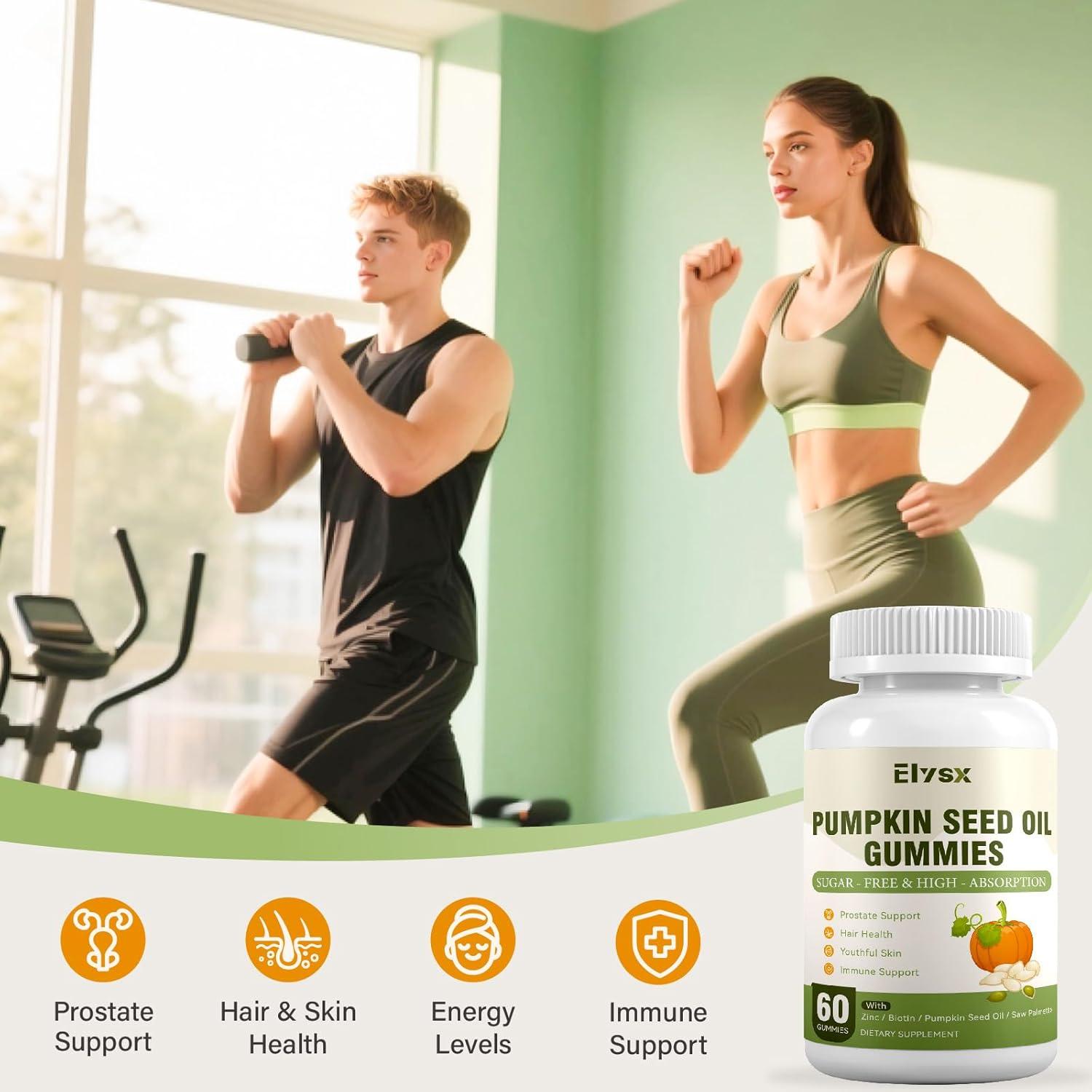 Gomitas de Aceite de Semilla de Calabaza Elysx 60 Ct Veganas