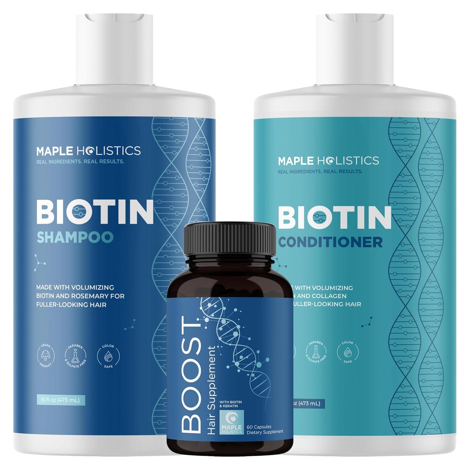 Conjunto de Tratamiento Capilar Maple Holistics 315 ml - Biotina