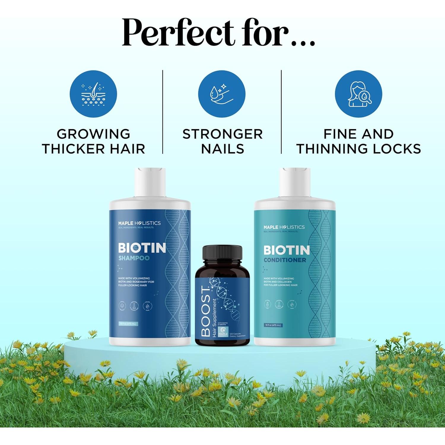 Conjunto de Tratamiento Capilar Maple Holistics 315 ml - Biotina