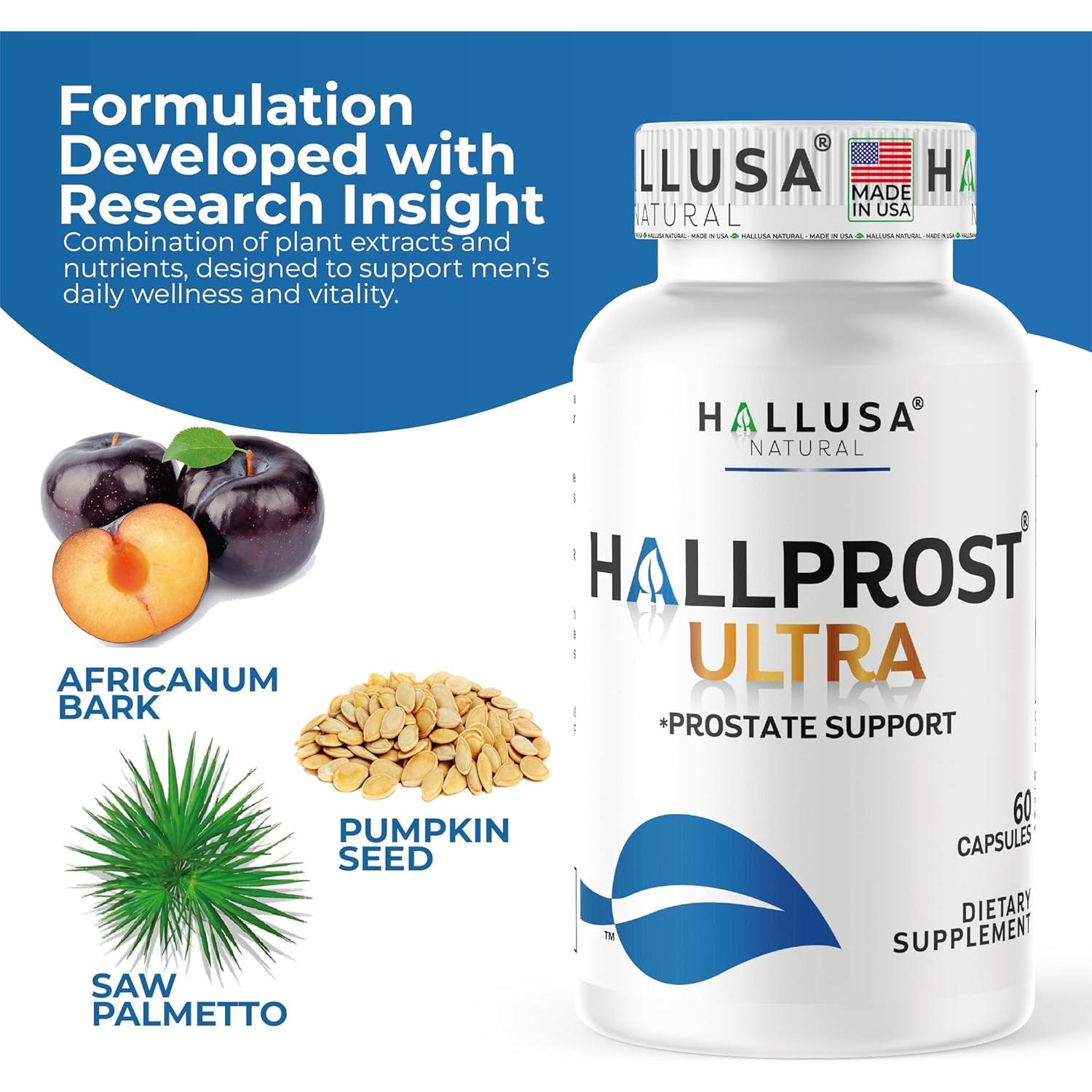 Suplemento Prostático Hallprost Ultra - 120 Cápsulas