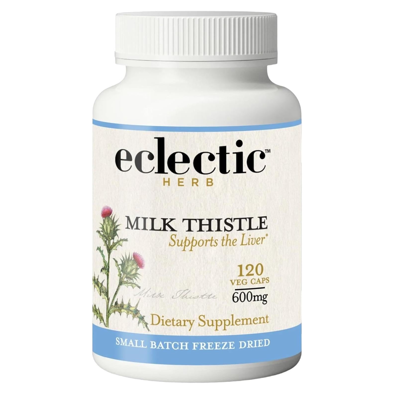 Cápsulas de Cardo Mariano Eclectic Herb 120 CT - 600 mg