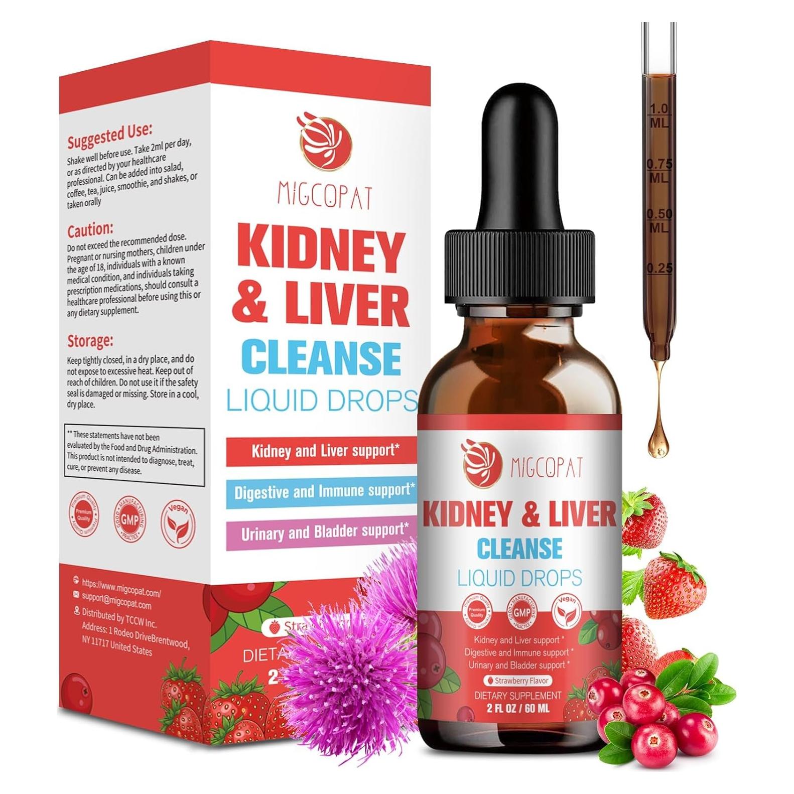 Gotas de Limpieza 28-en-1 Migcopat 60ml - Riñón y Hígado