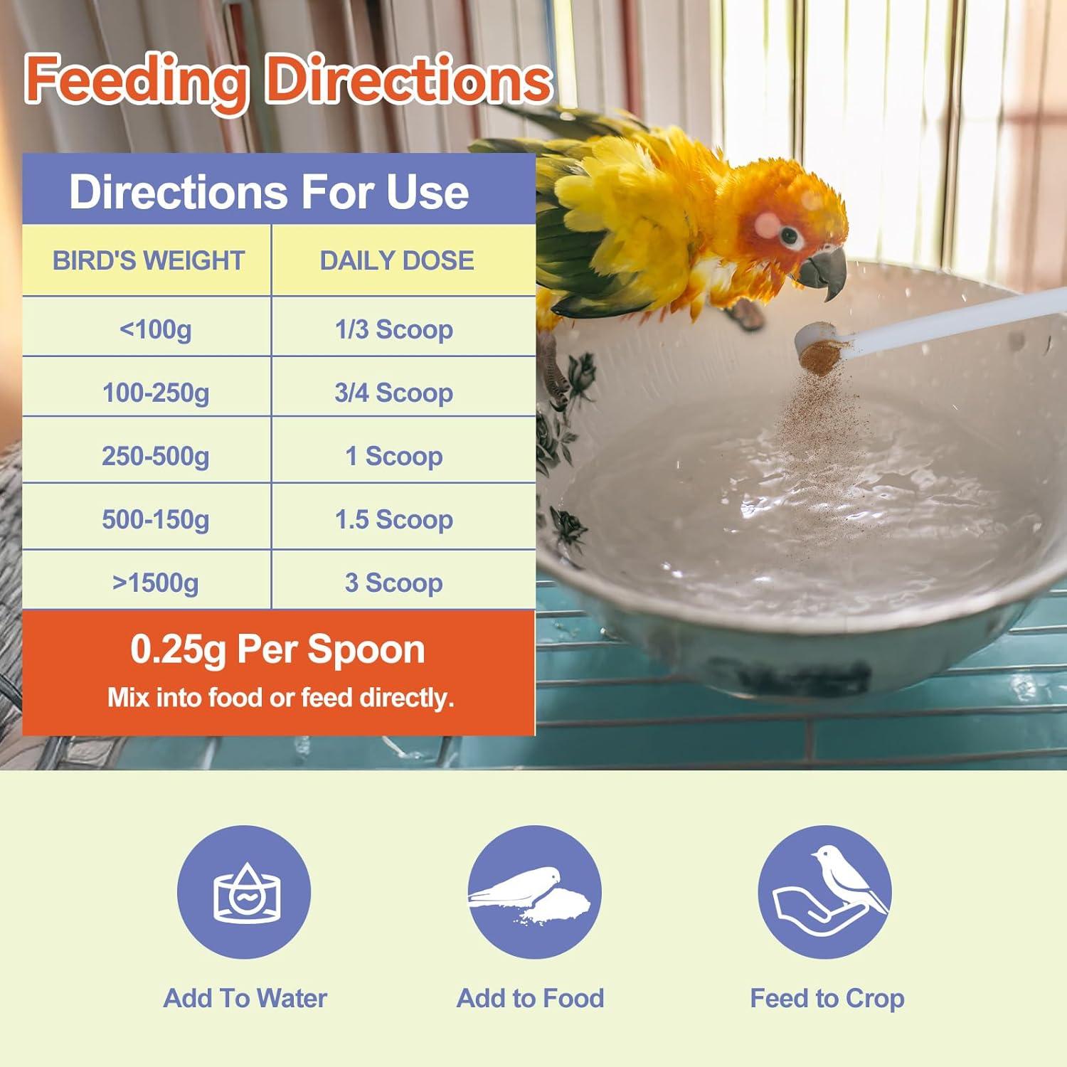 Suplemento Herbal Ourea para Aves - Cardo Mariano y Diente de León, 180 Porciones