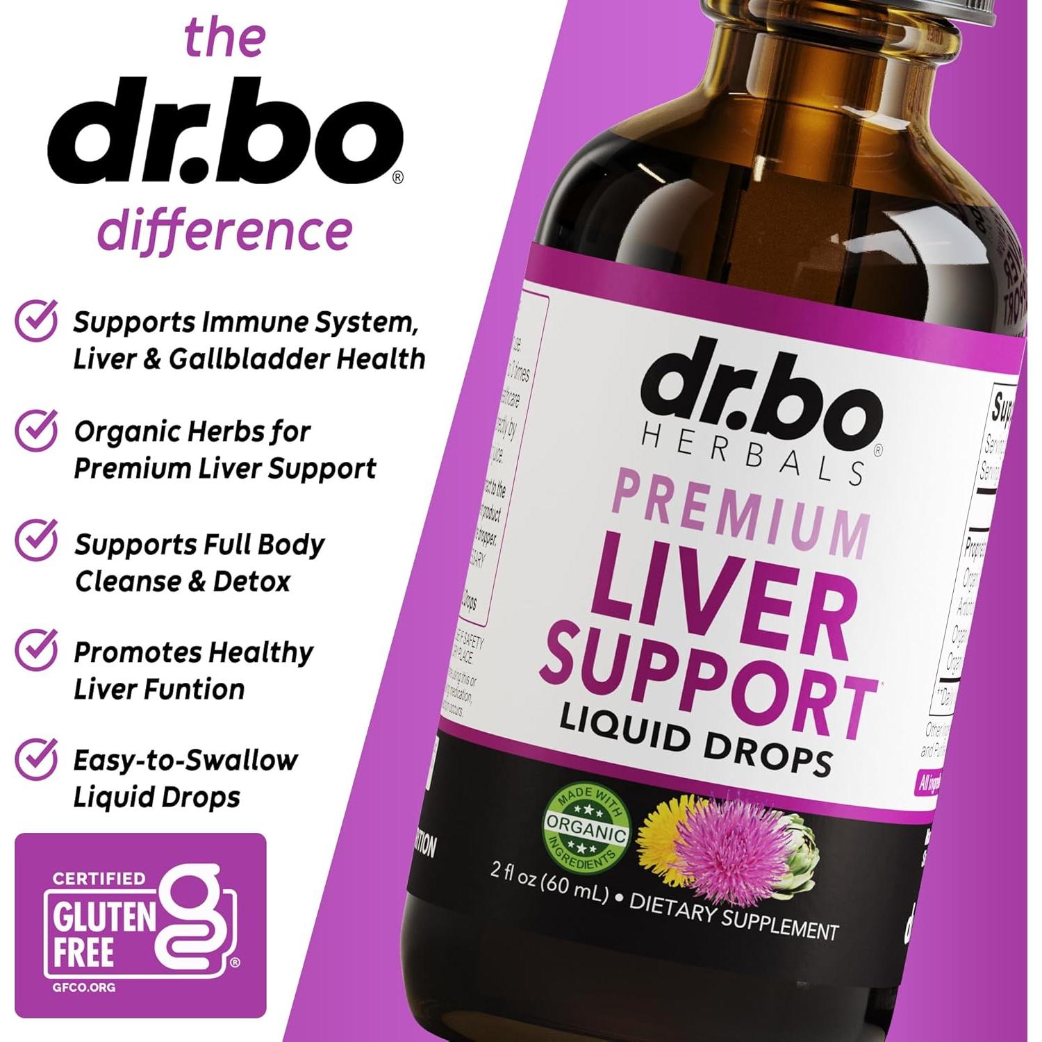 Suplemento Hepático Orgánico DR. BO 59.15ml - Gotas Desintoxicantes