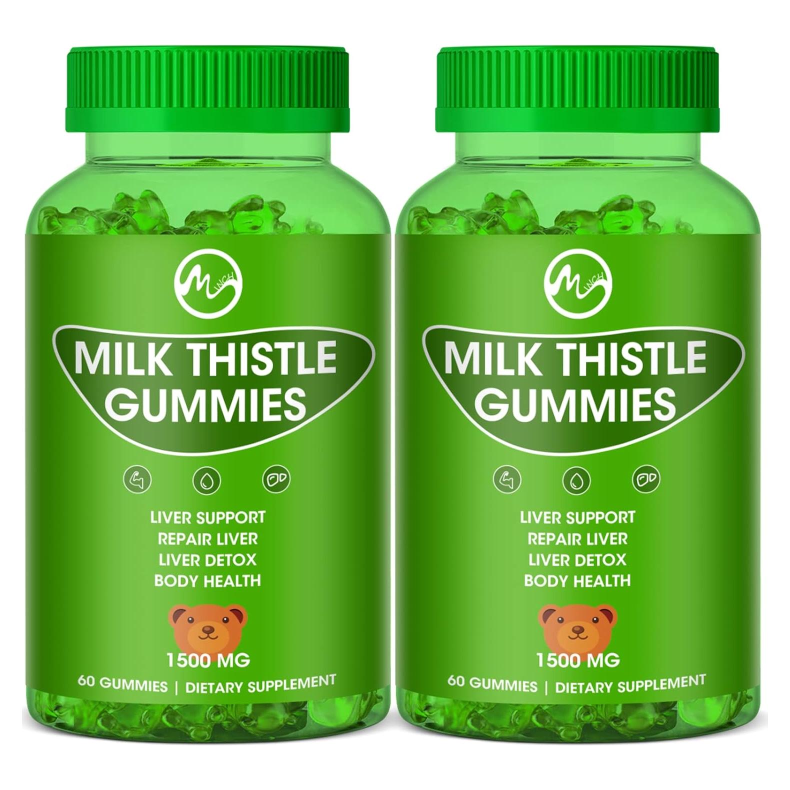 Gomitas de Cardo Mariano M inch - 60 Unidades para Limpieza Hepática