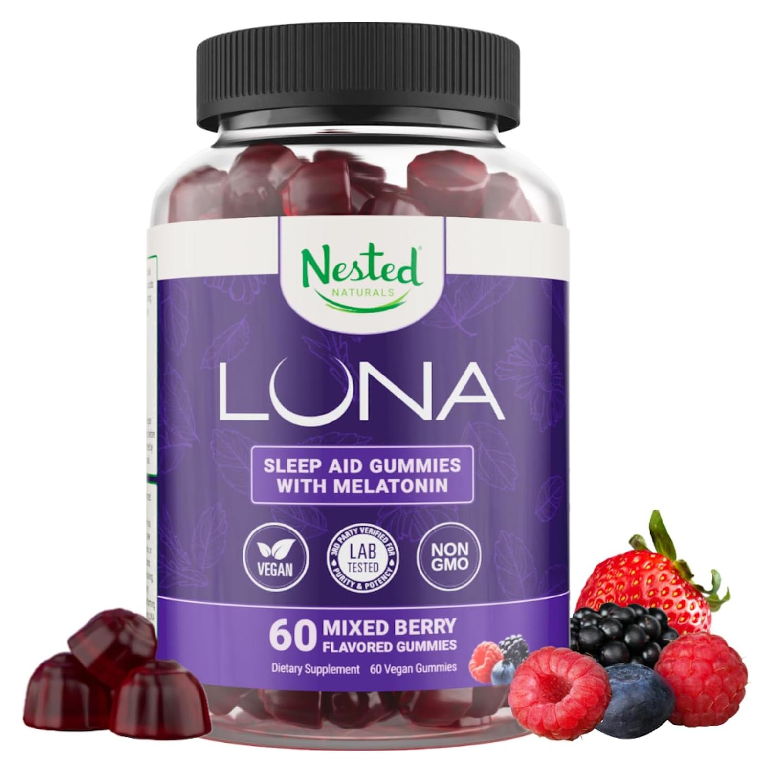 Gomitas para dormir Nested Naturals - 60 gomitas veganas