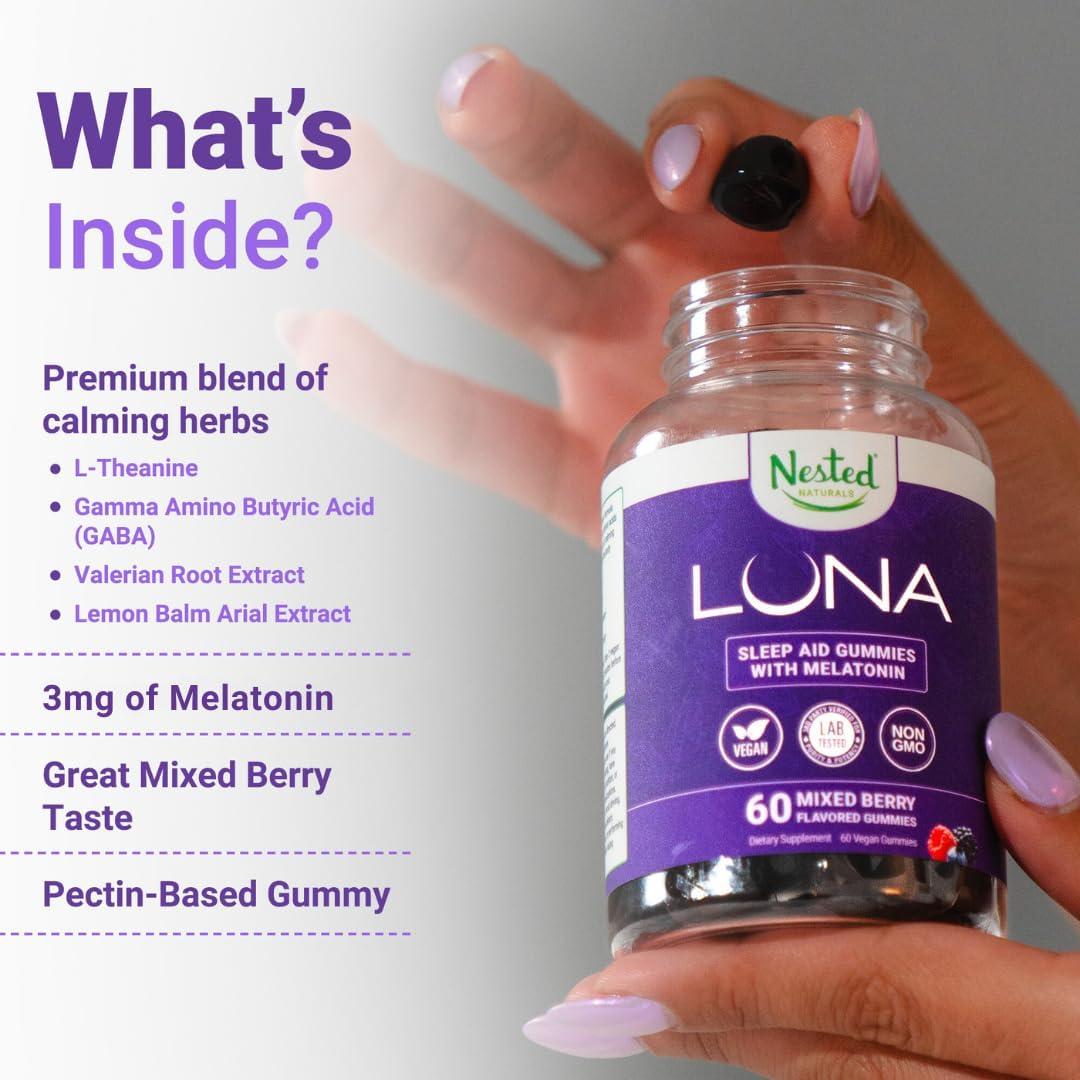 Gomitas para dormir Nested Naturals - 60 gomitas veganas