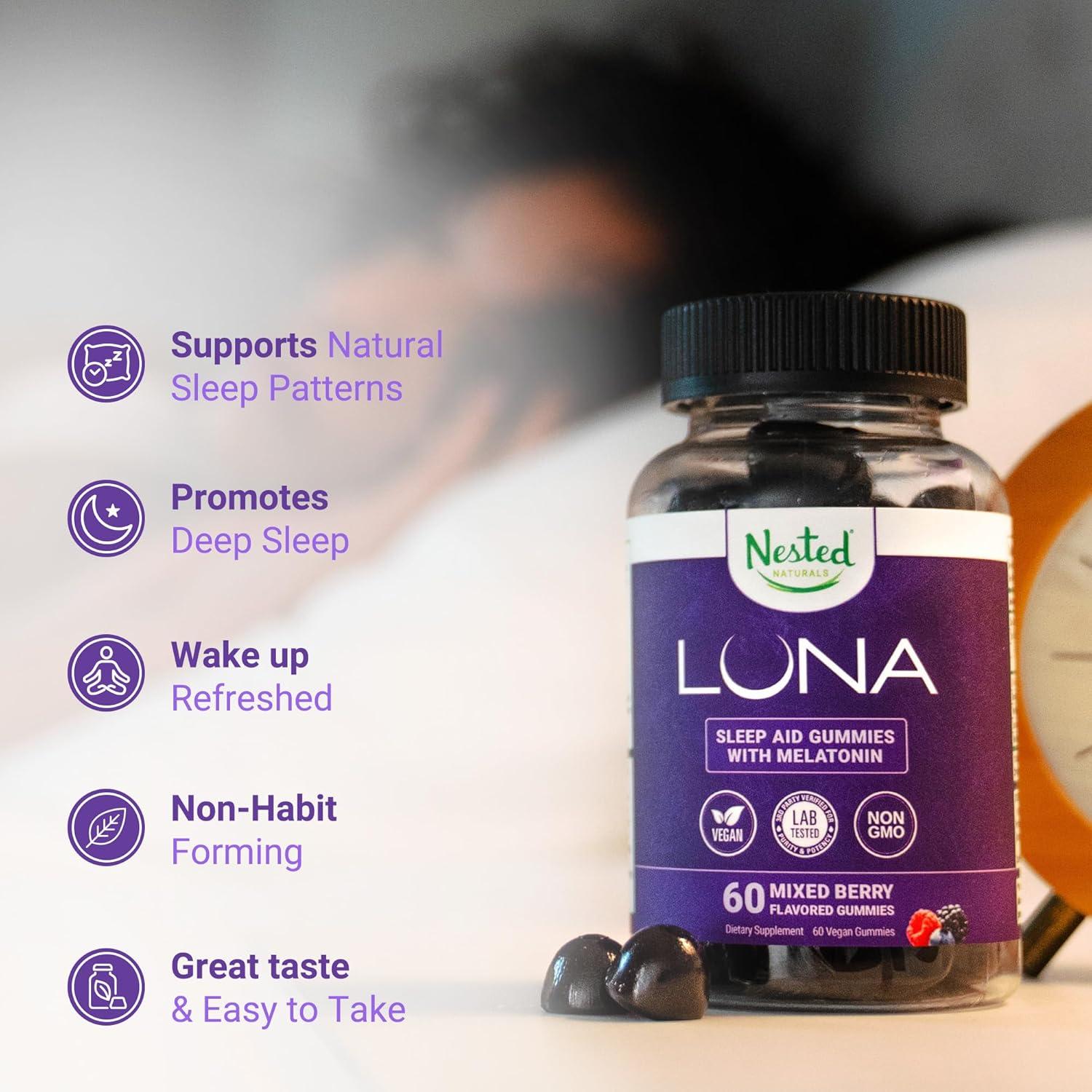 Gomitas para dormir Nested Naturals - 60 gomitas veganas
