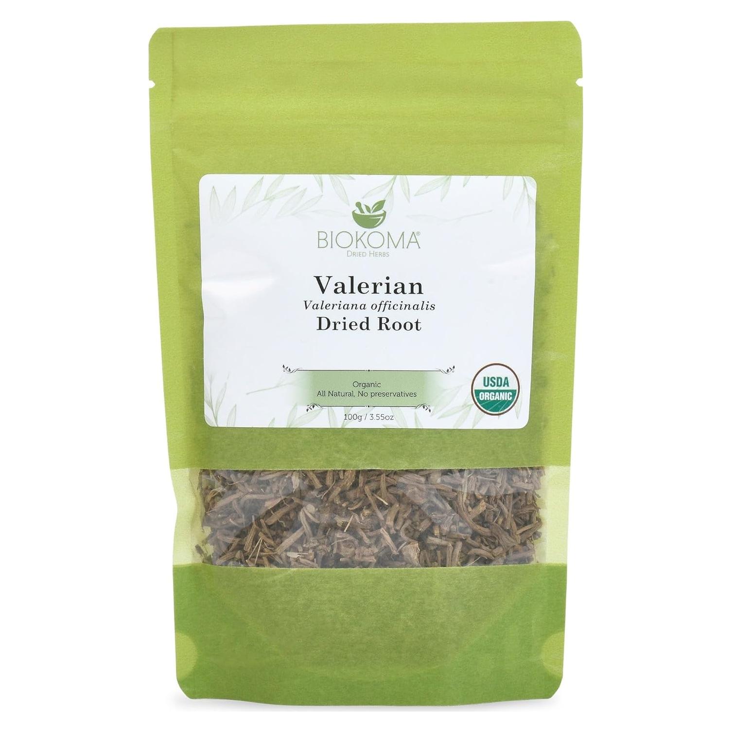 Raíz de Valeriana Orgánica Biokoma 100g - Té de Hierbas Sin Aditivos