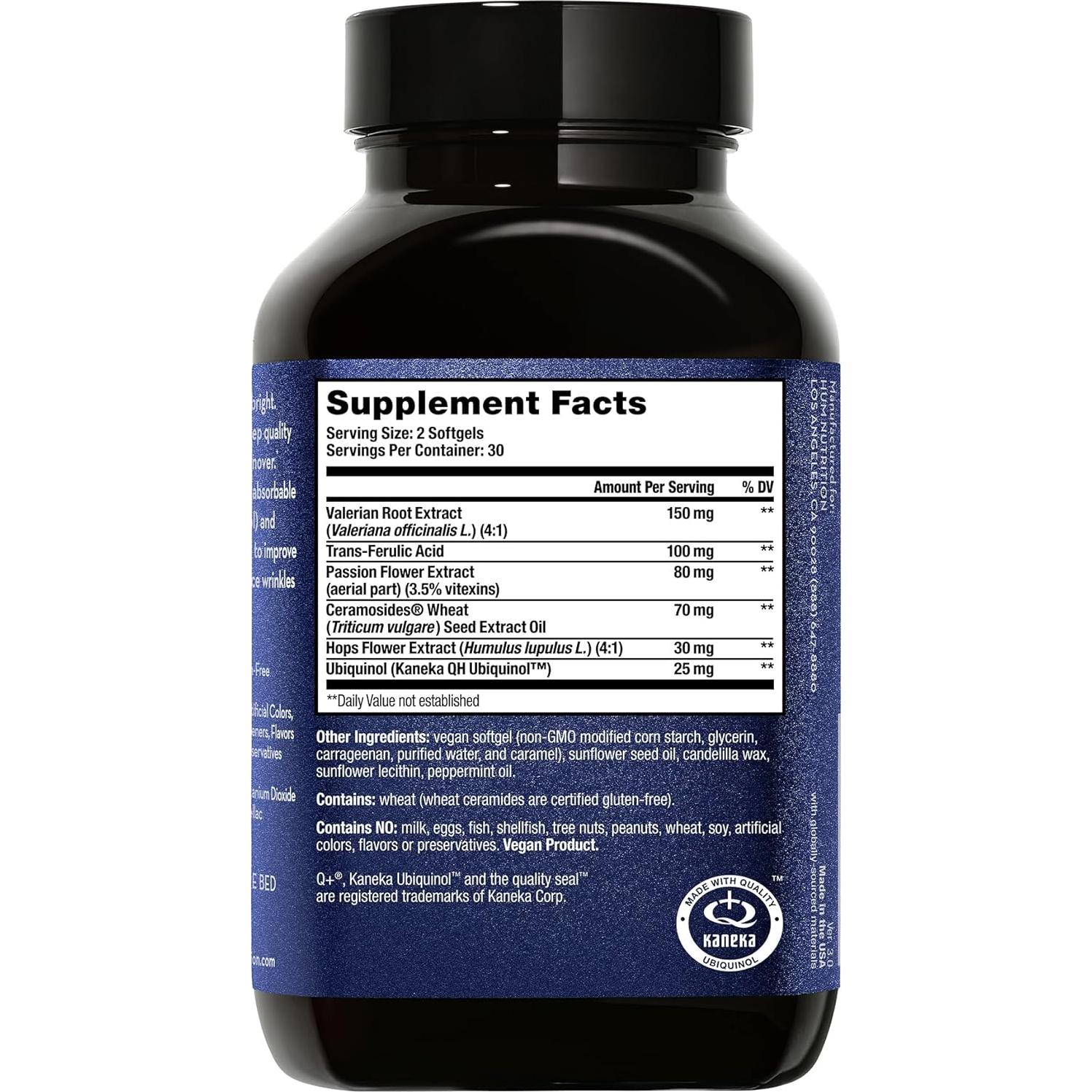 Suplemento Nocturno HUM Mighty Night 60 Gelatinas Veganas