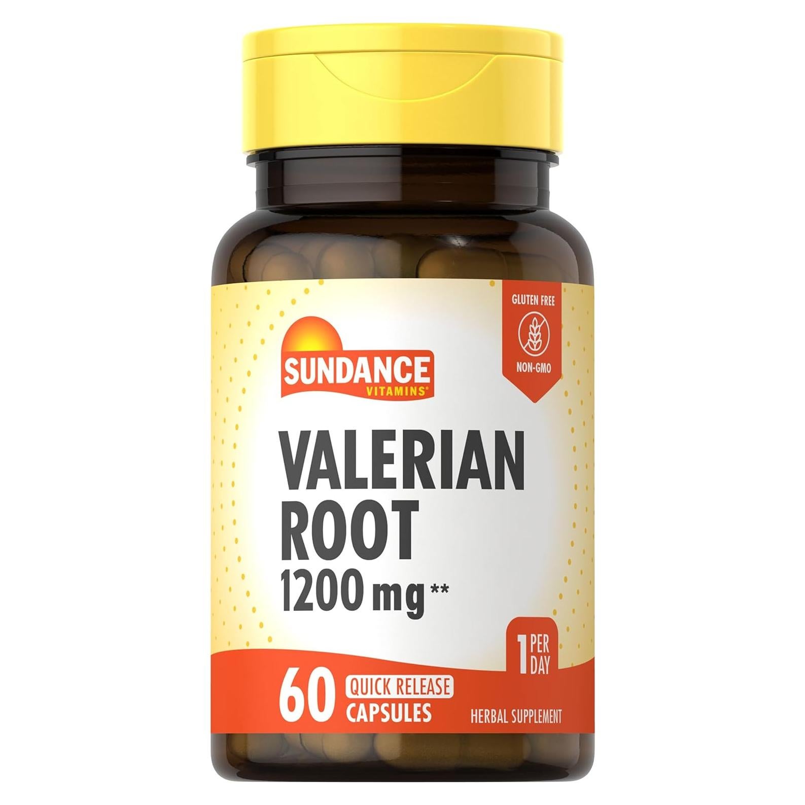 Suplemento Raíz de Valeriana Sundance 1200mg 60 Cápsulas