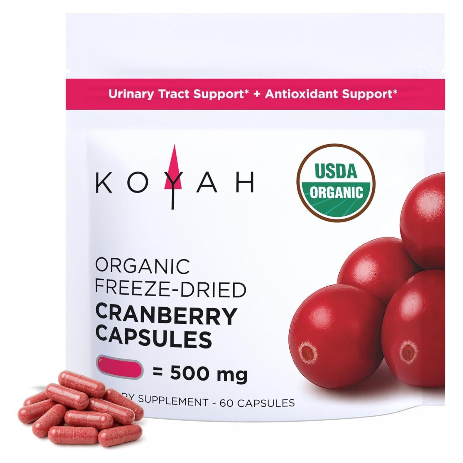 Cápsulas de Arándano Orgánico KOYAH 500 mg - 60 Unidades