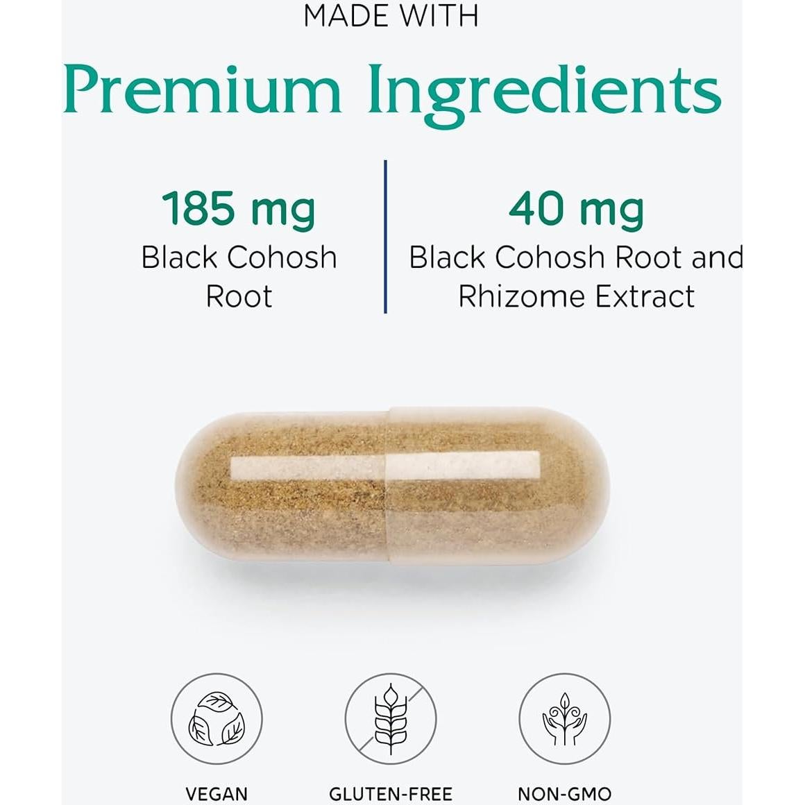 Cohosh Negro Vitanica 120 Cápsulas Veganas para Menopausia