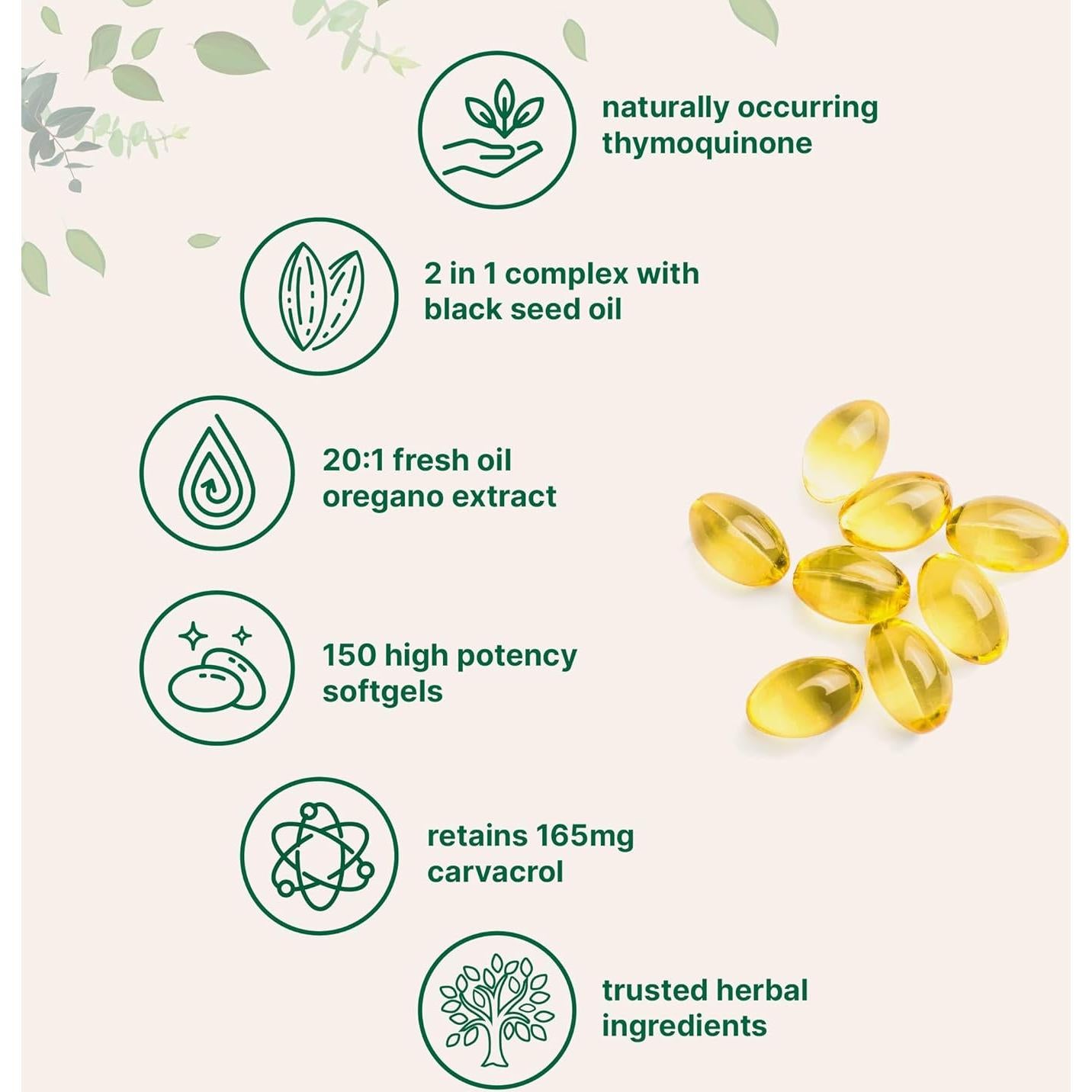 Cápsulas Blandas Aceite de Orégano Micro Ingredients 150 Conteo