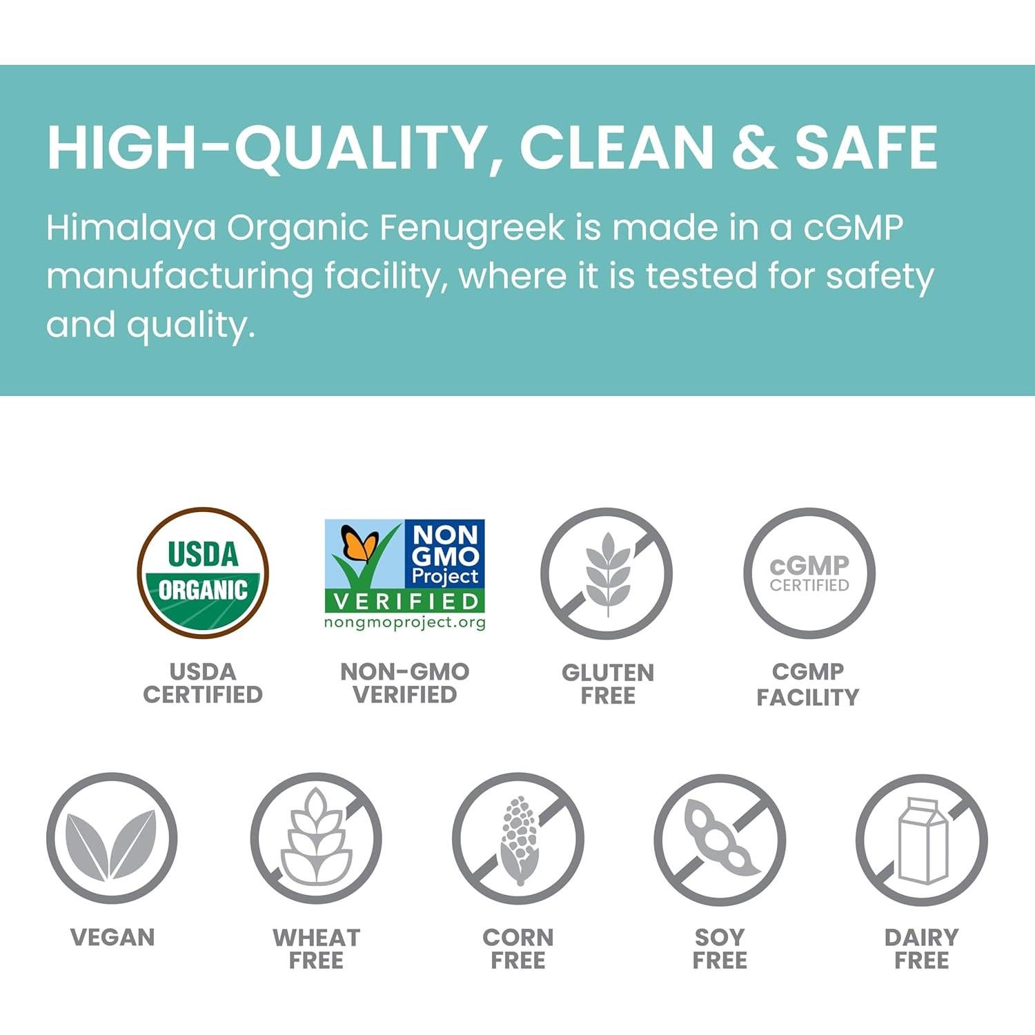 Cápsulas de Fenogreco Orgánico Himalaya 1,050 mg 60 Unidades