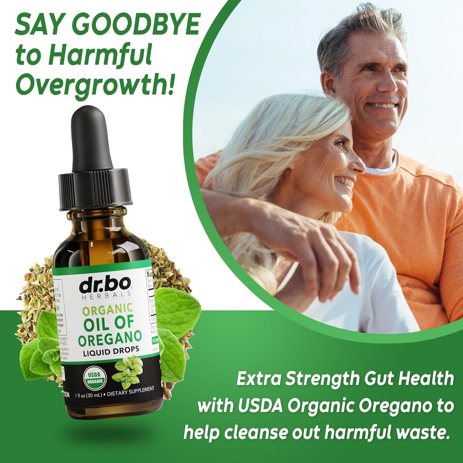 Gotas de Aceite de Orégano Orgánico DR. BO 29.57 ml - Salud Digestiva