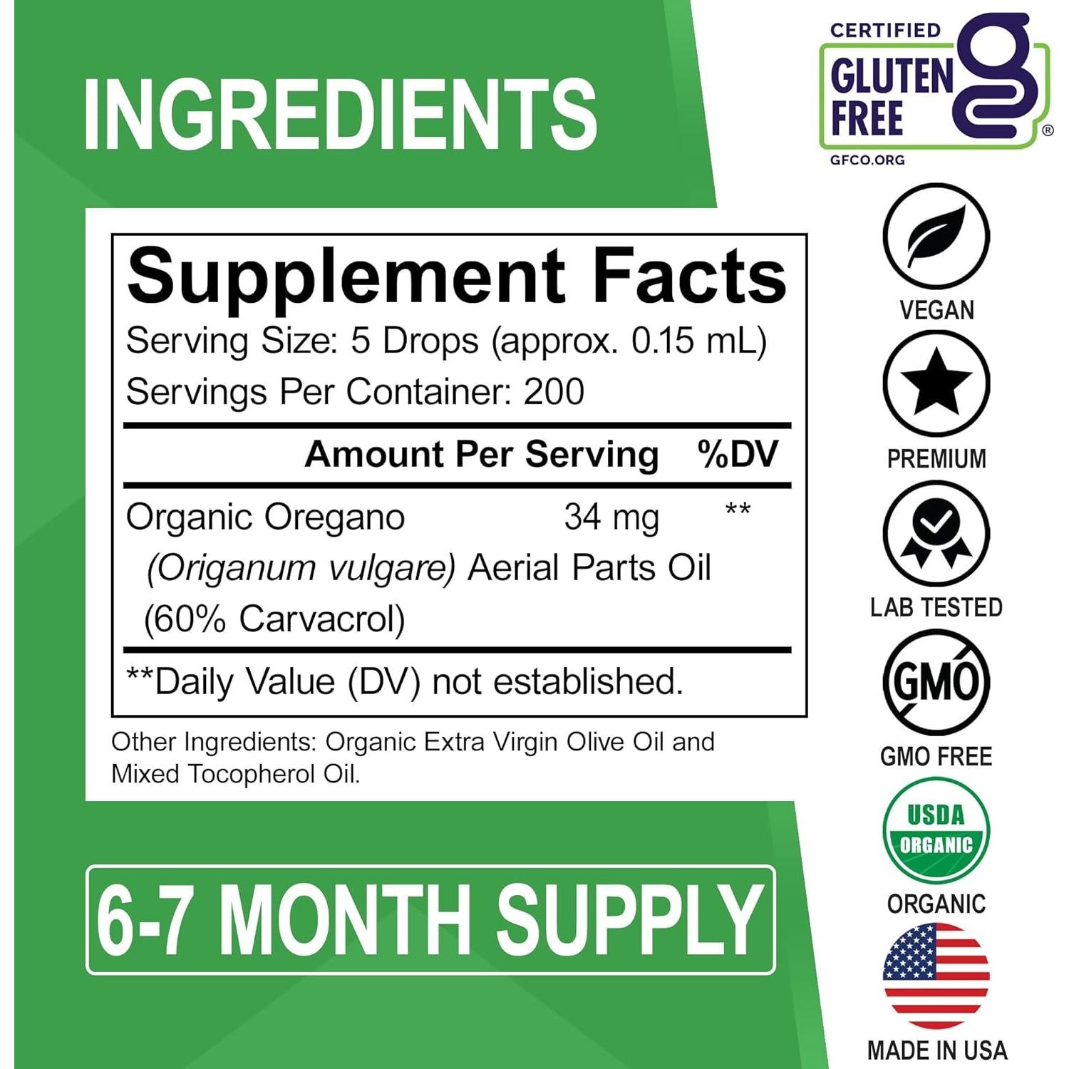 Gotas de Aceite de Orégano Orgánico DR. BO 29.57 ml - Salud Digestiva