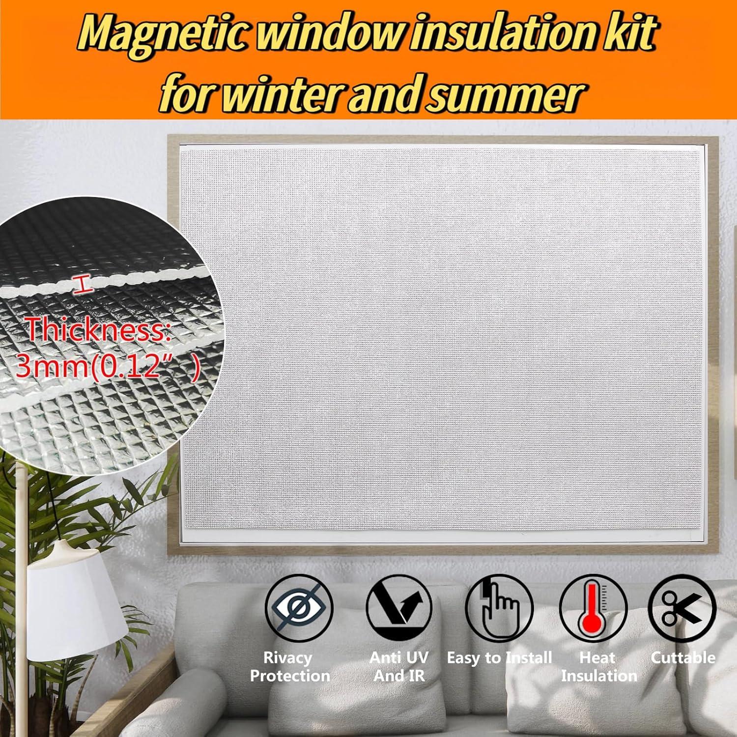 Kit Aislamiento Magnético Ventanas Maguesh 61x92cm Tiras Adhesivas