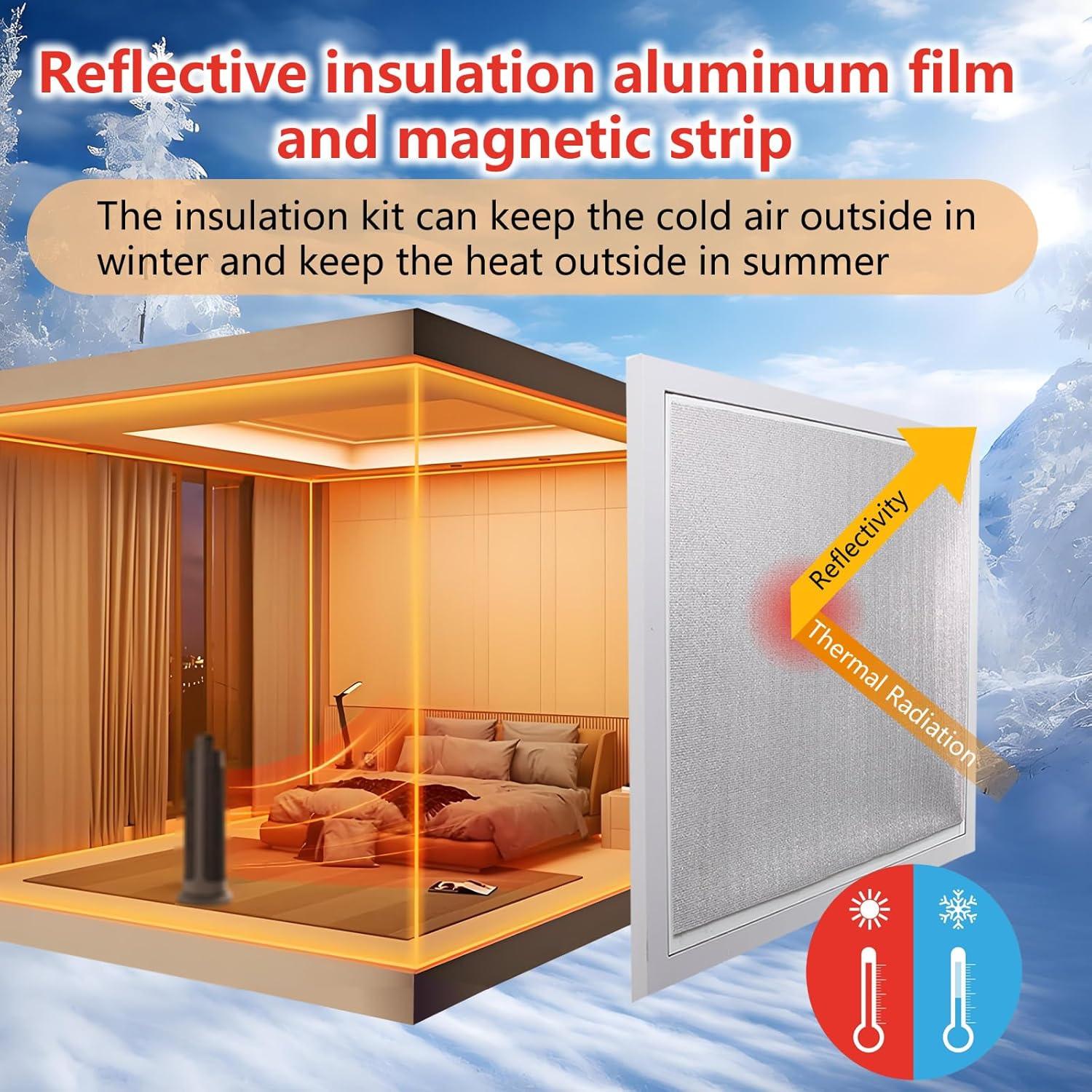 Kit Aislamiento Magnético Ventanas Maguesh 61x92cm Tiras Adhesivas