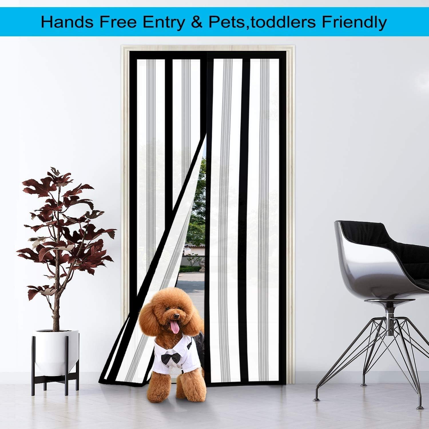 Cortina de Puerta Aislante Magnética SANJIANKER 90x204 cm