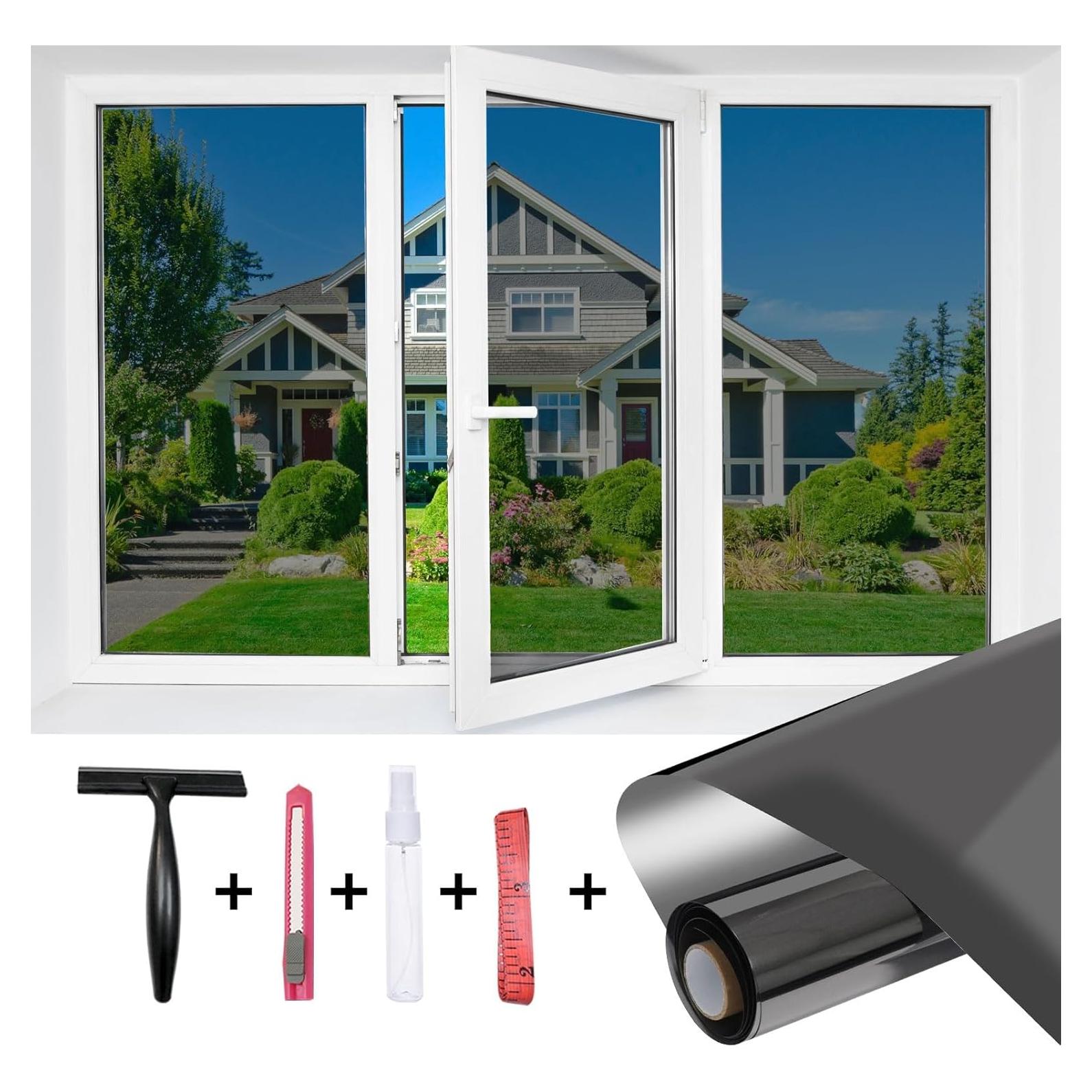 Película de Privacidad JAYONG 44.5x199.8cm Control Calor