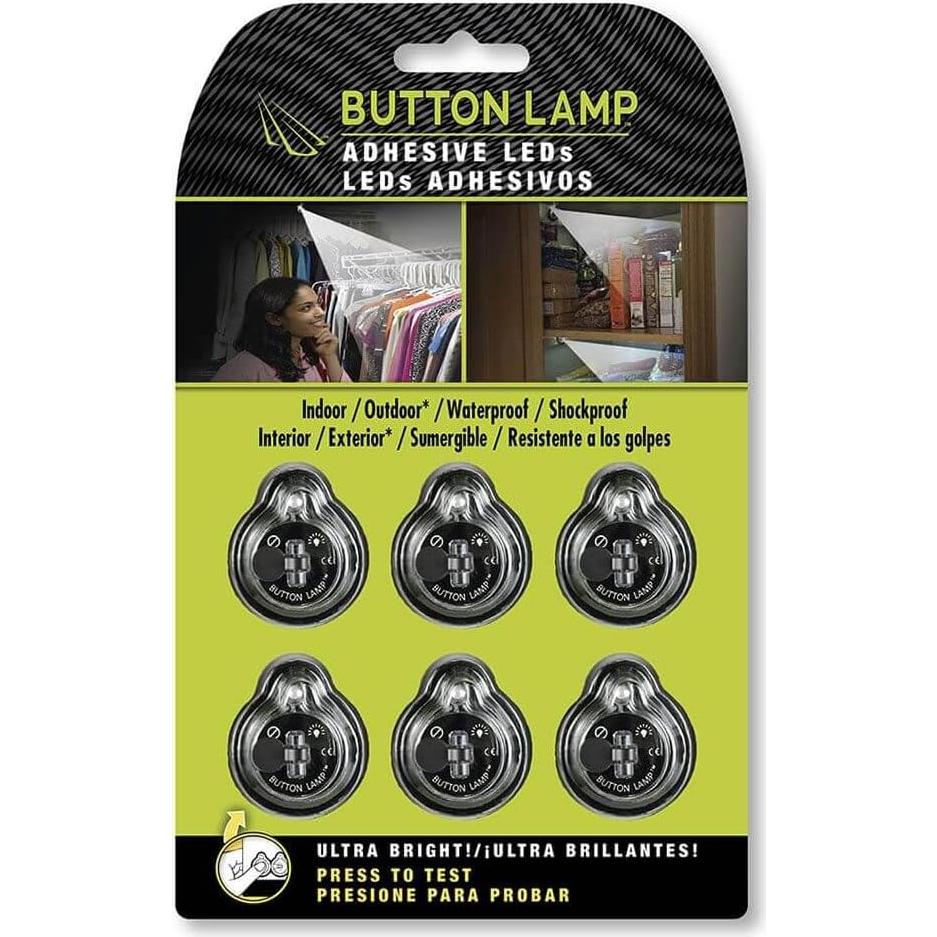 Paquete de 6 luces LED adhesivas Button LAMP Panther Vision