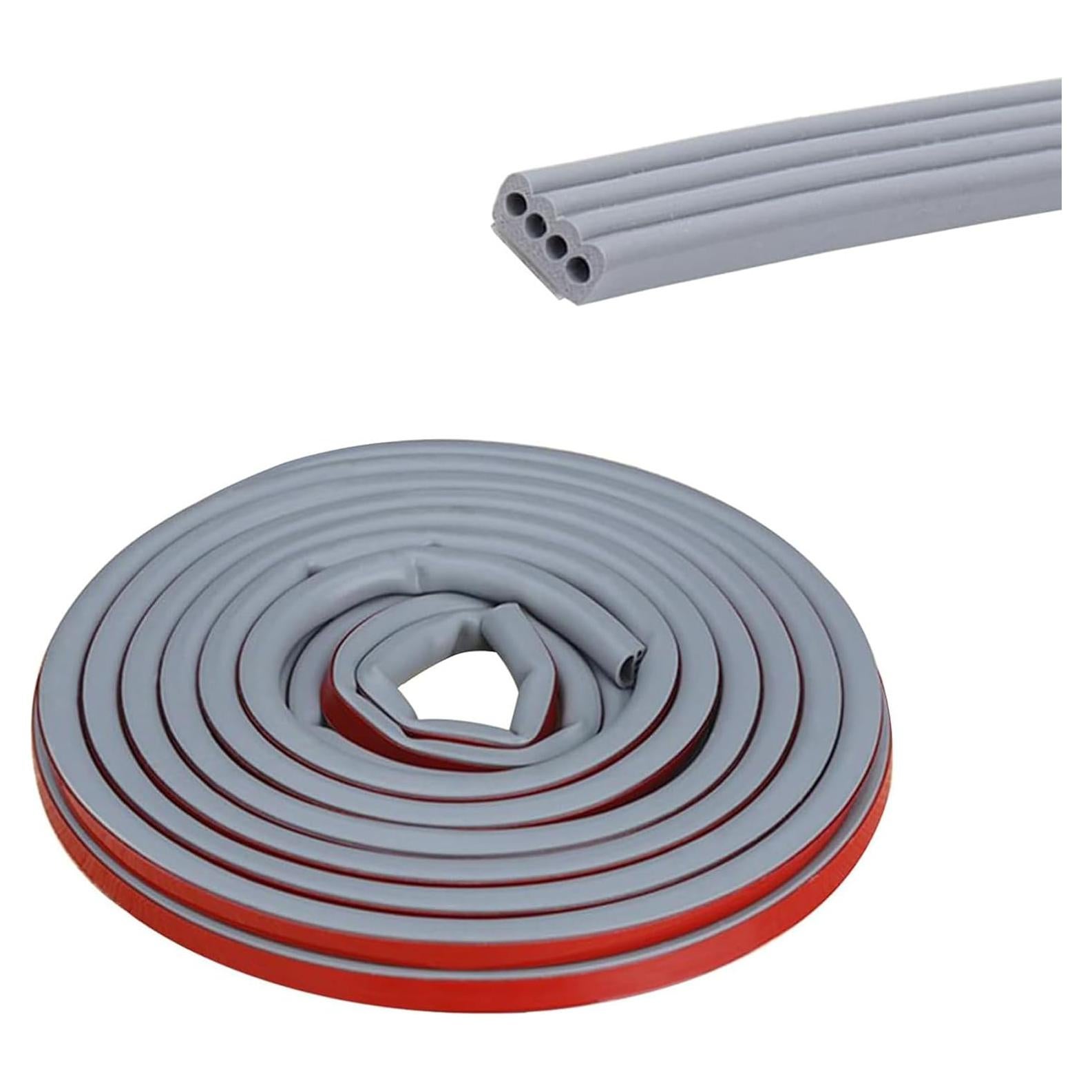 Tira de Sello de Silicona JHCBKFF 6m Gris Aislante Acústico